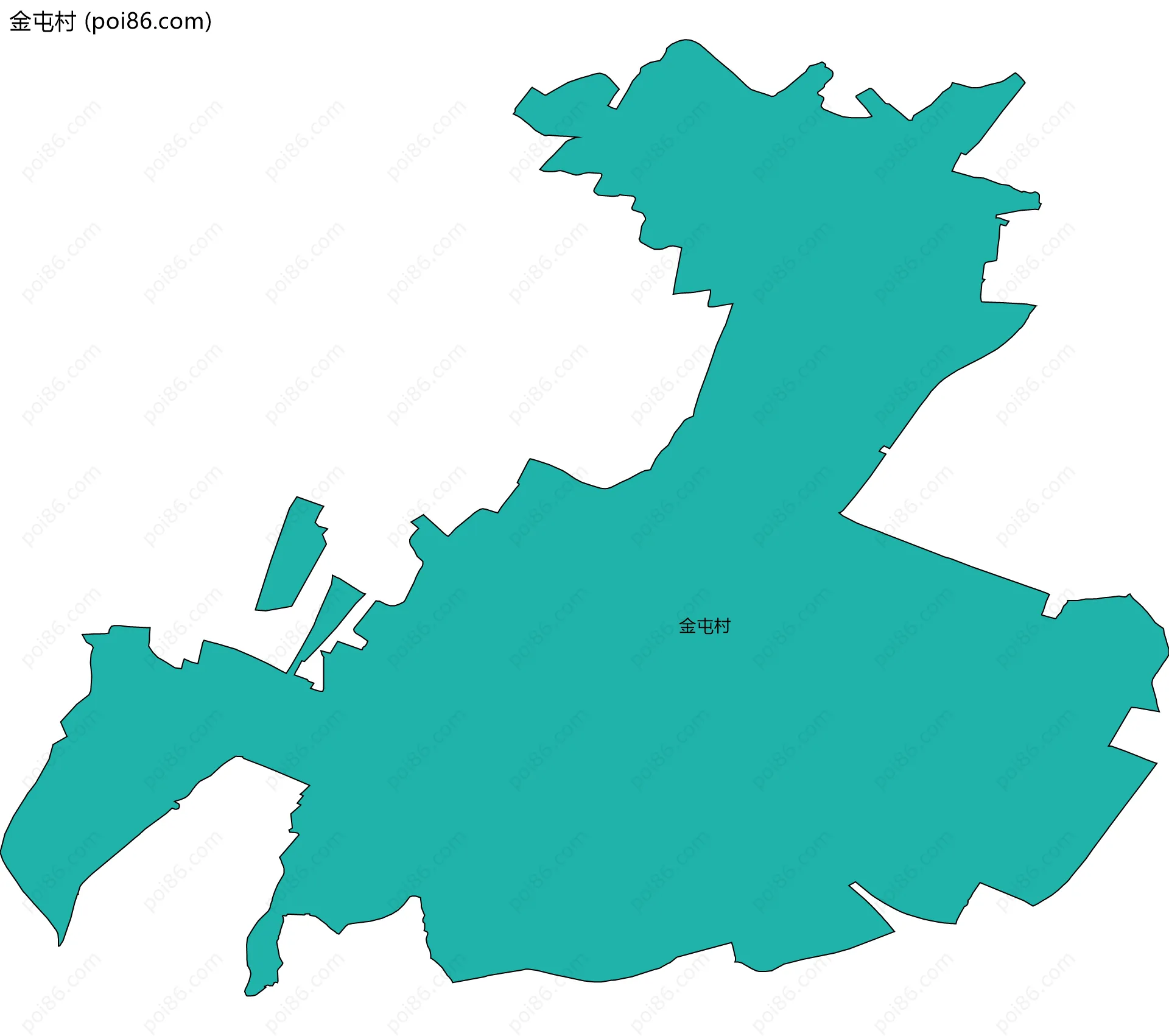 金屯村边界地图