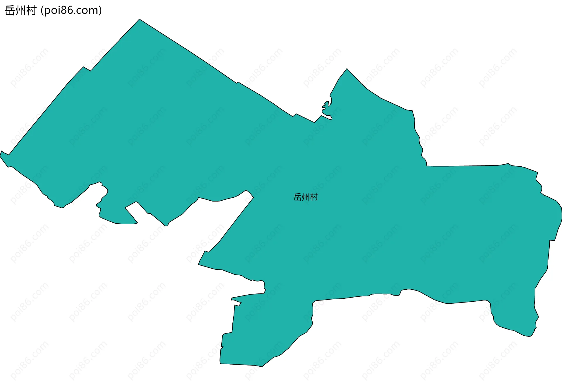 岳州村边界地图