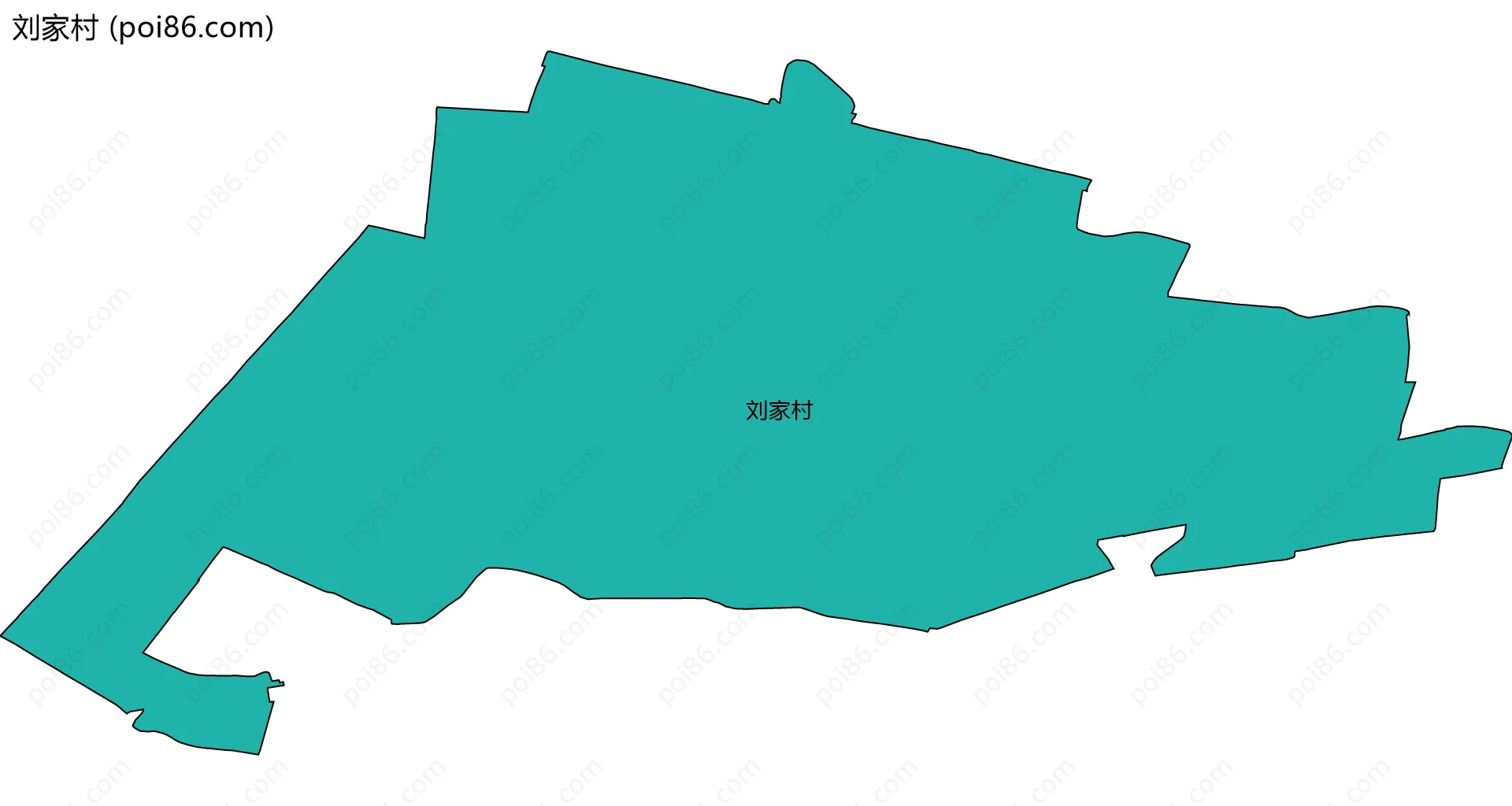刘家村边界地图