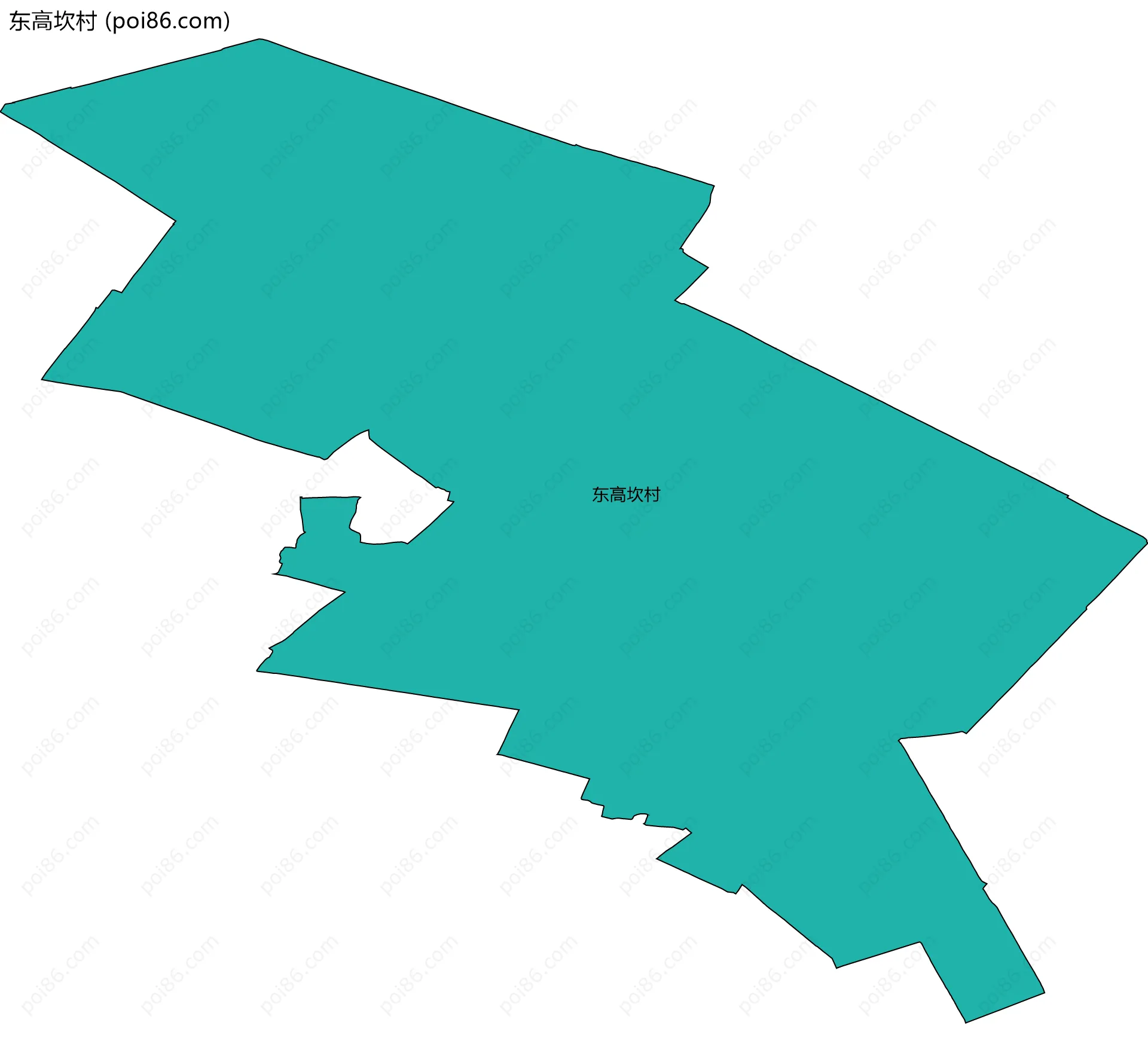 东高坎村边界地图