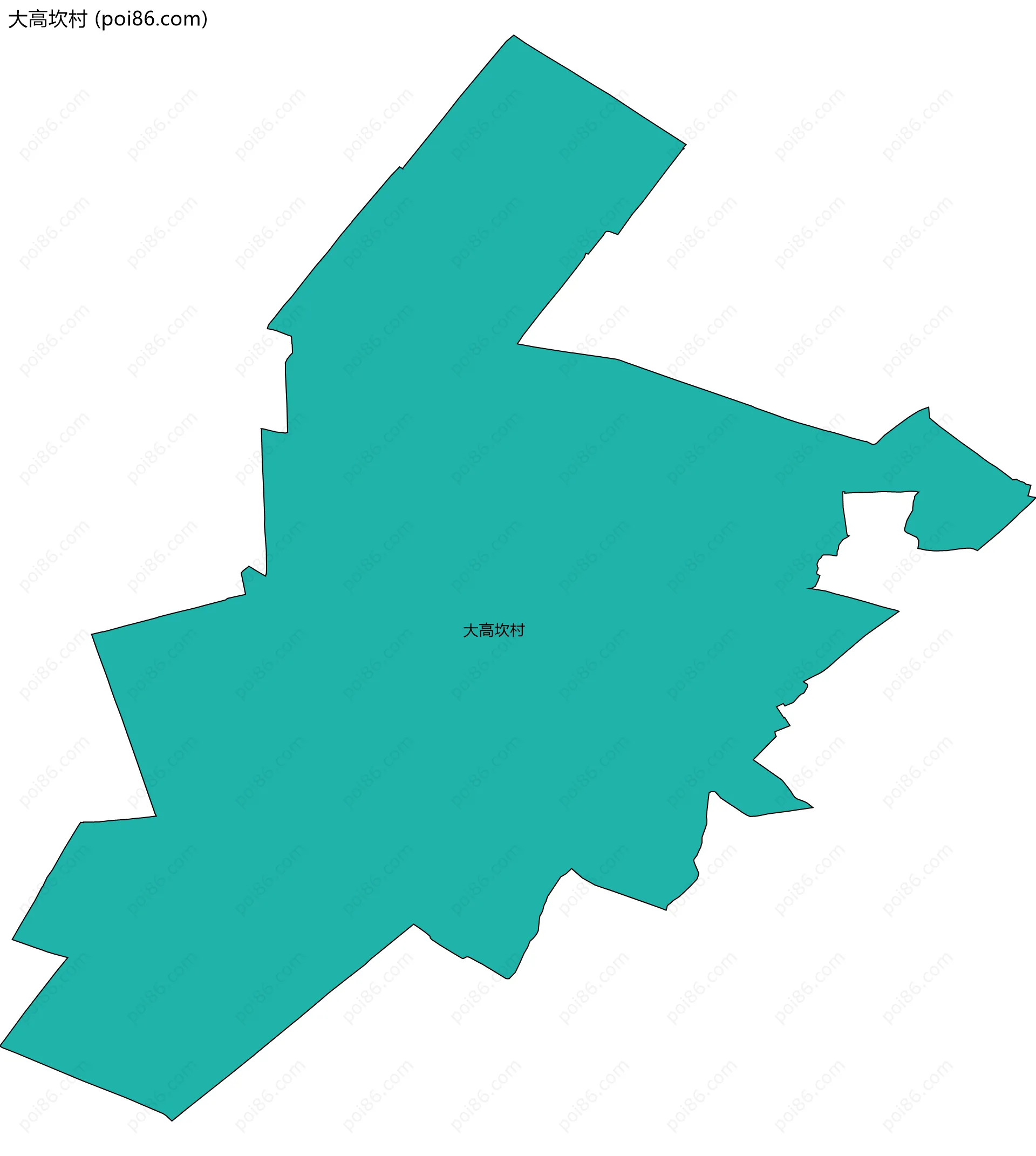 大高坎村边界地图