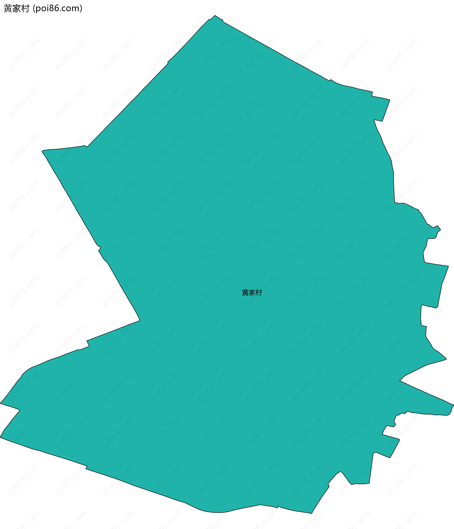 黄家村边界地图