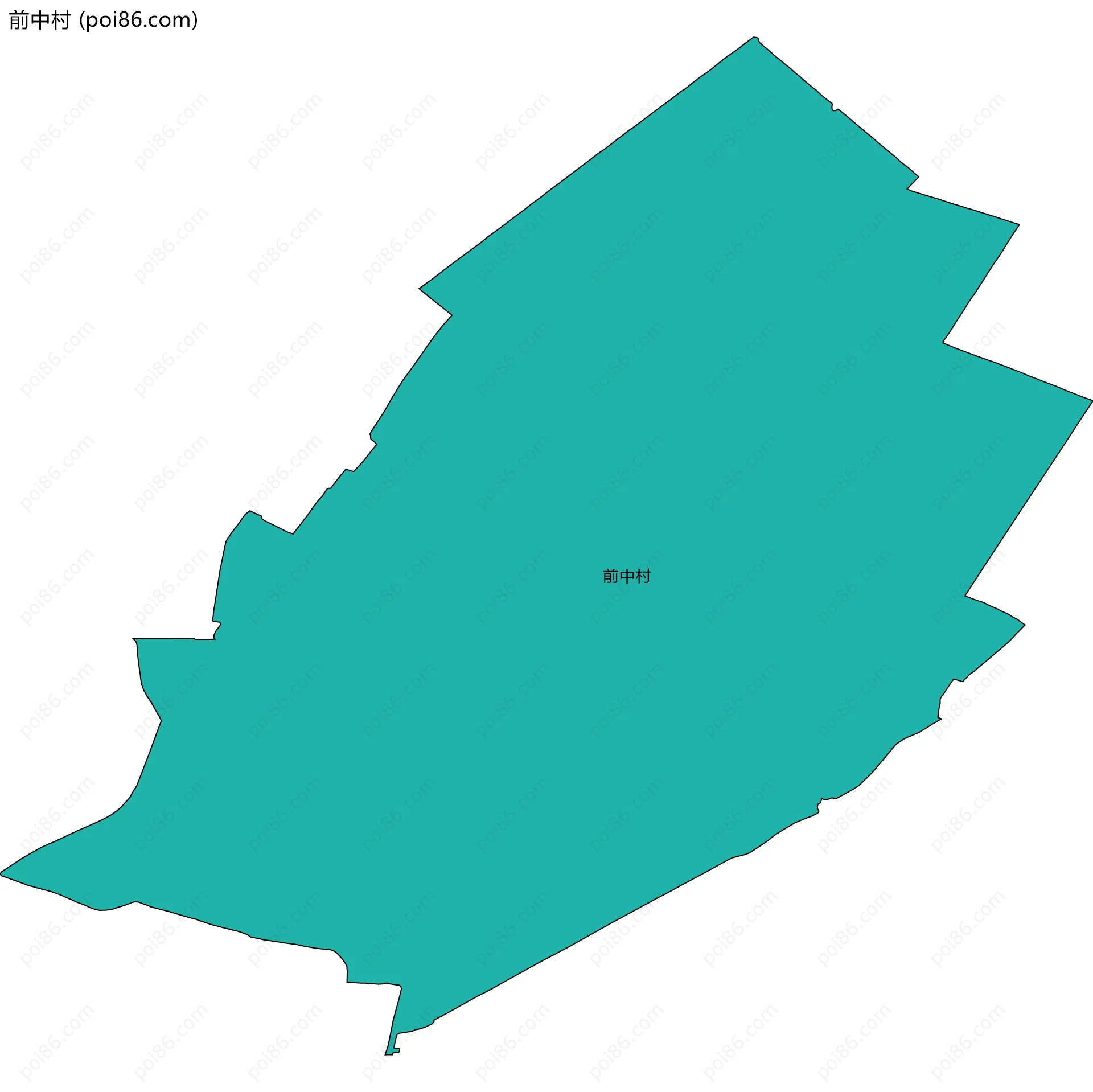 前中村边界地图