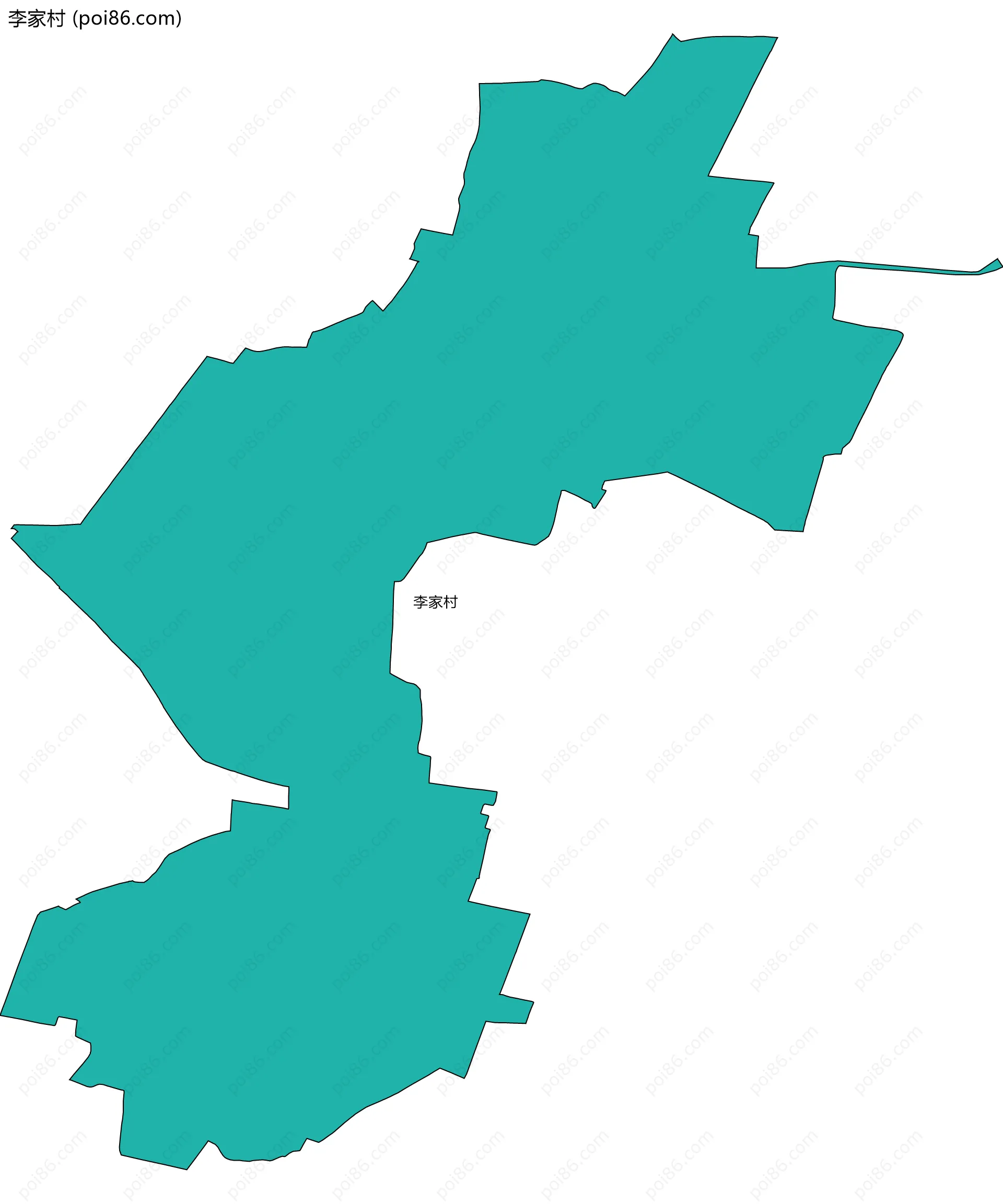 李家村边界地图