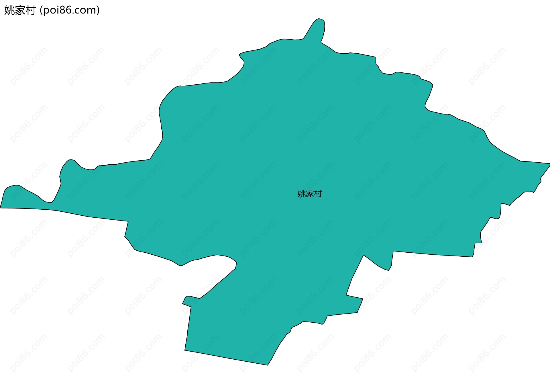 姚家村边界地图
