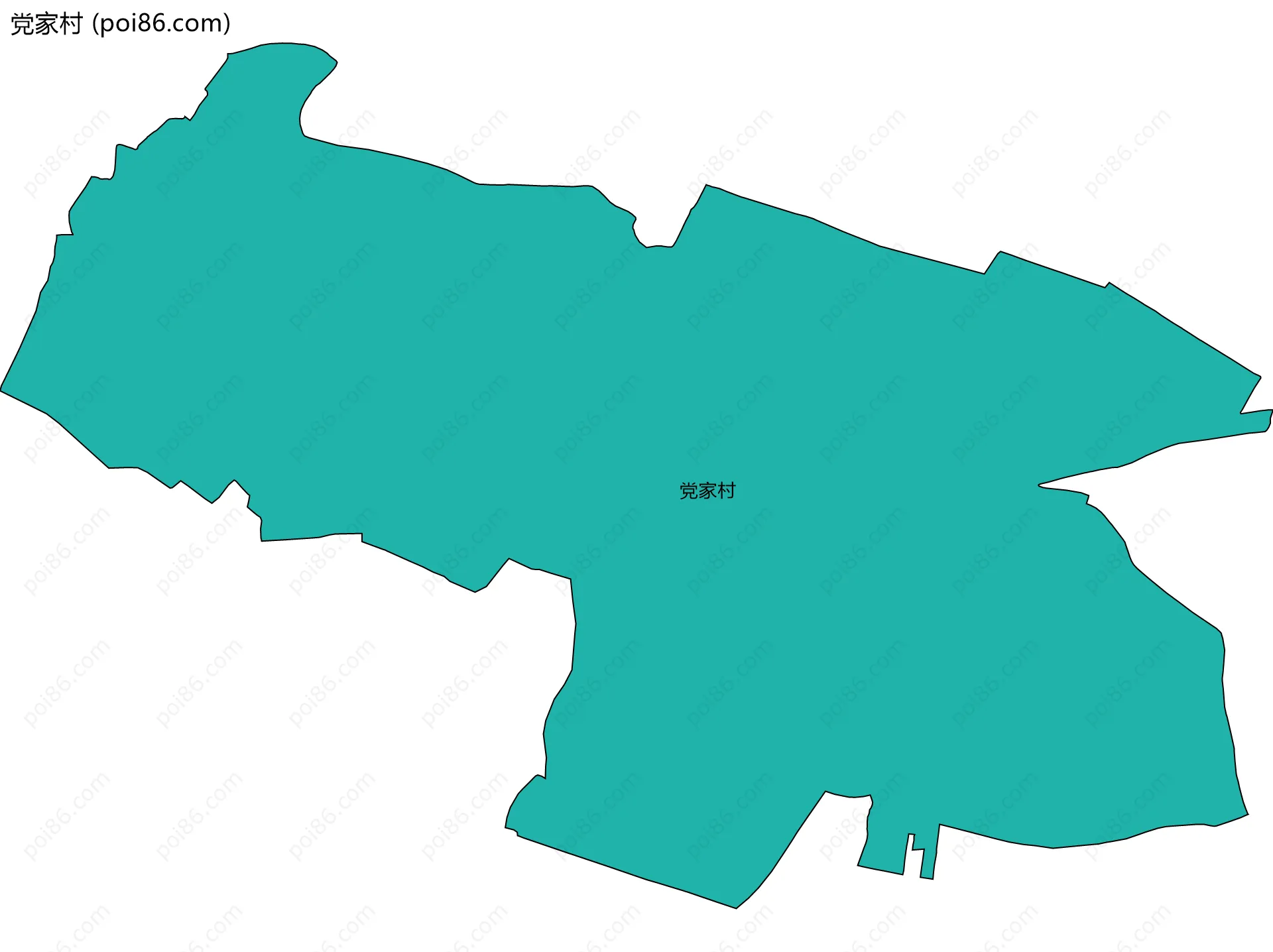 党家村边界地图