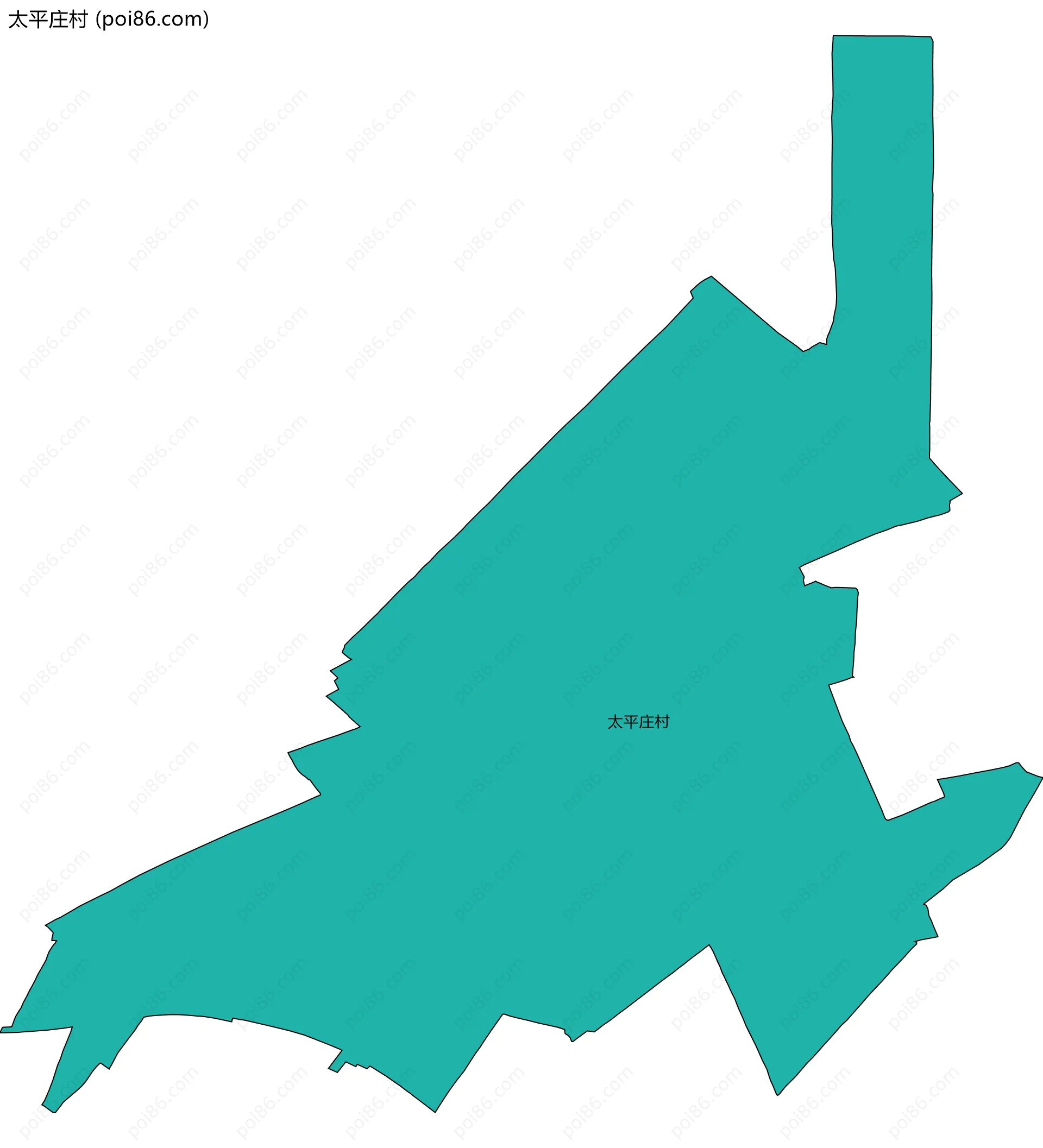 太平庄村边界地图