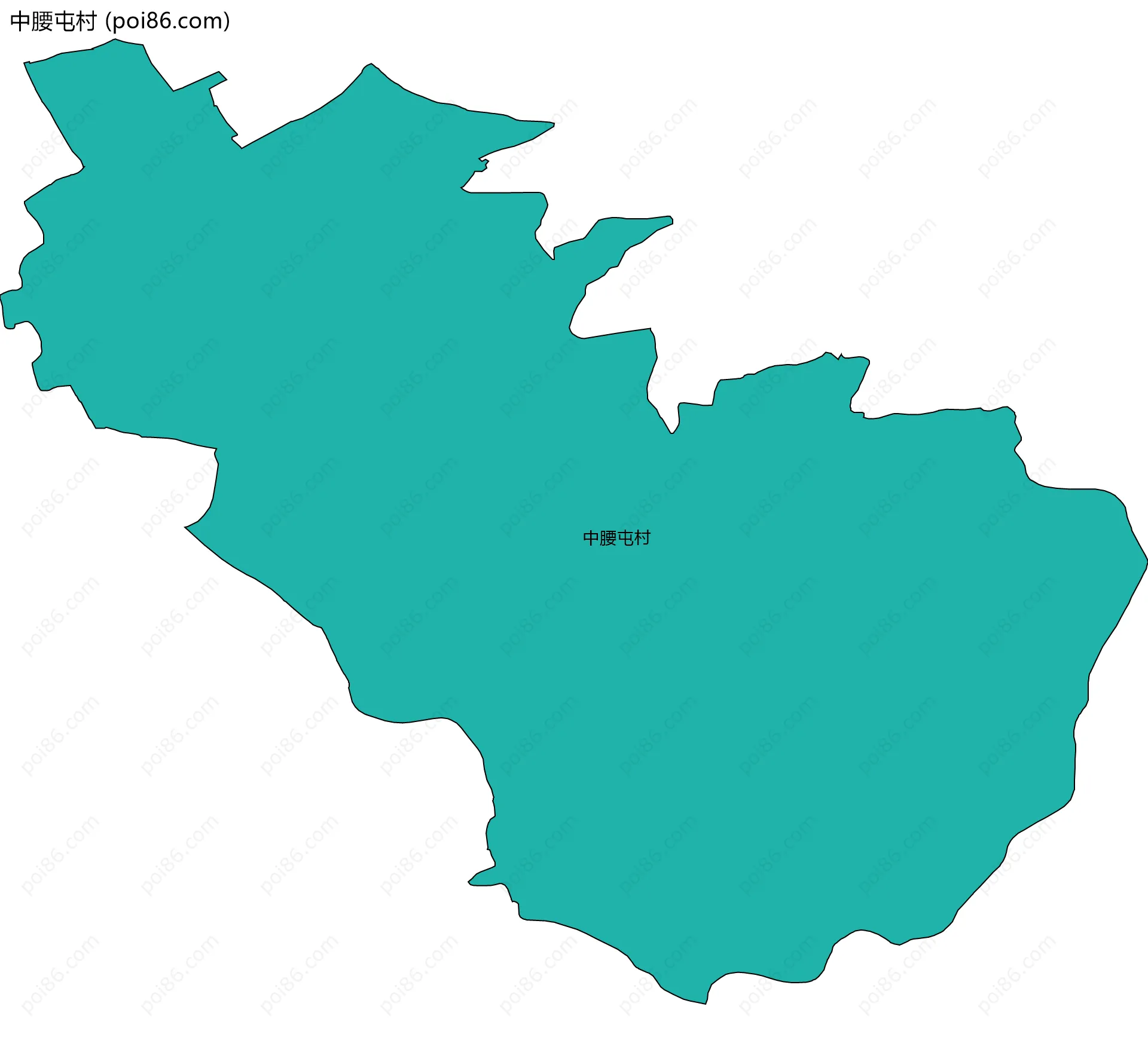 中腰屯村边界地图