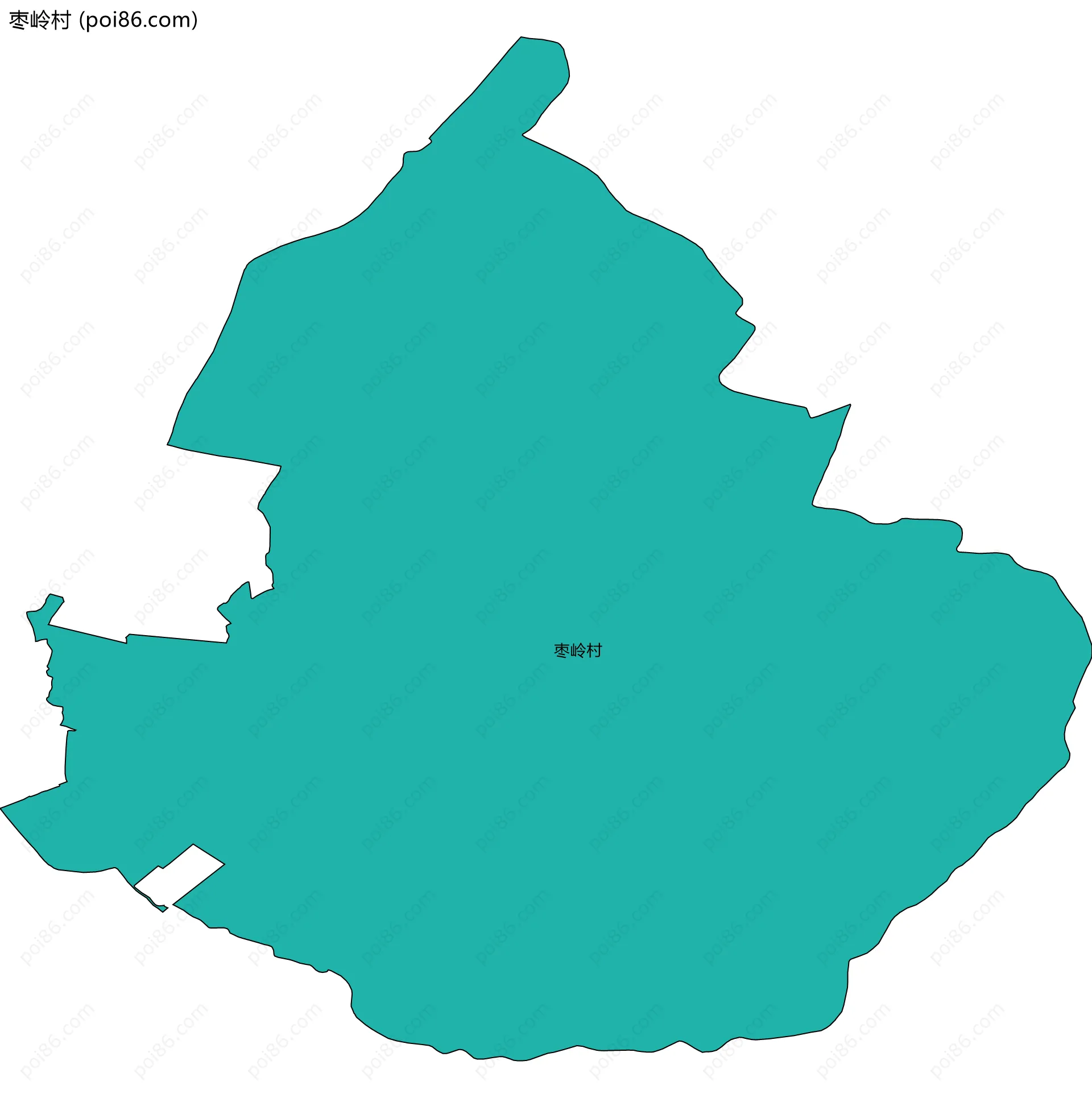 枣岭村边界地图