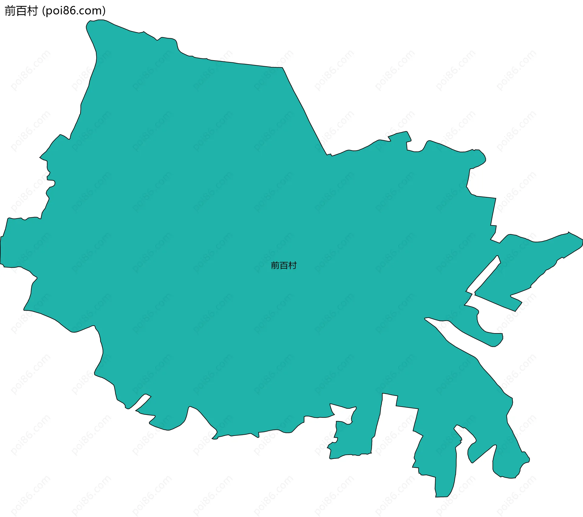 前百村边界地图