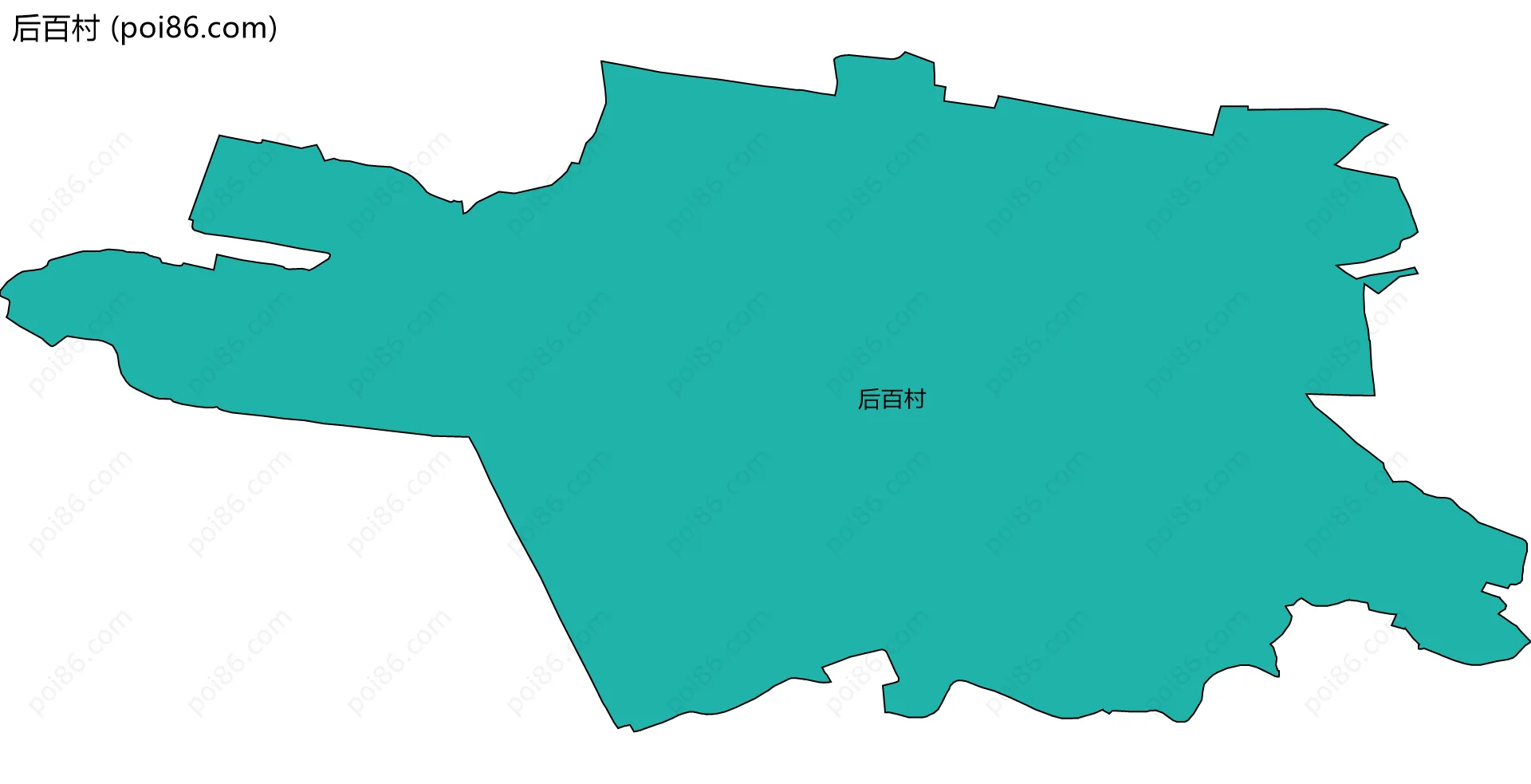 后百村边界地图