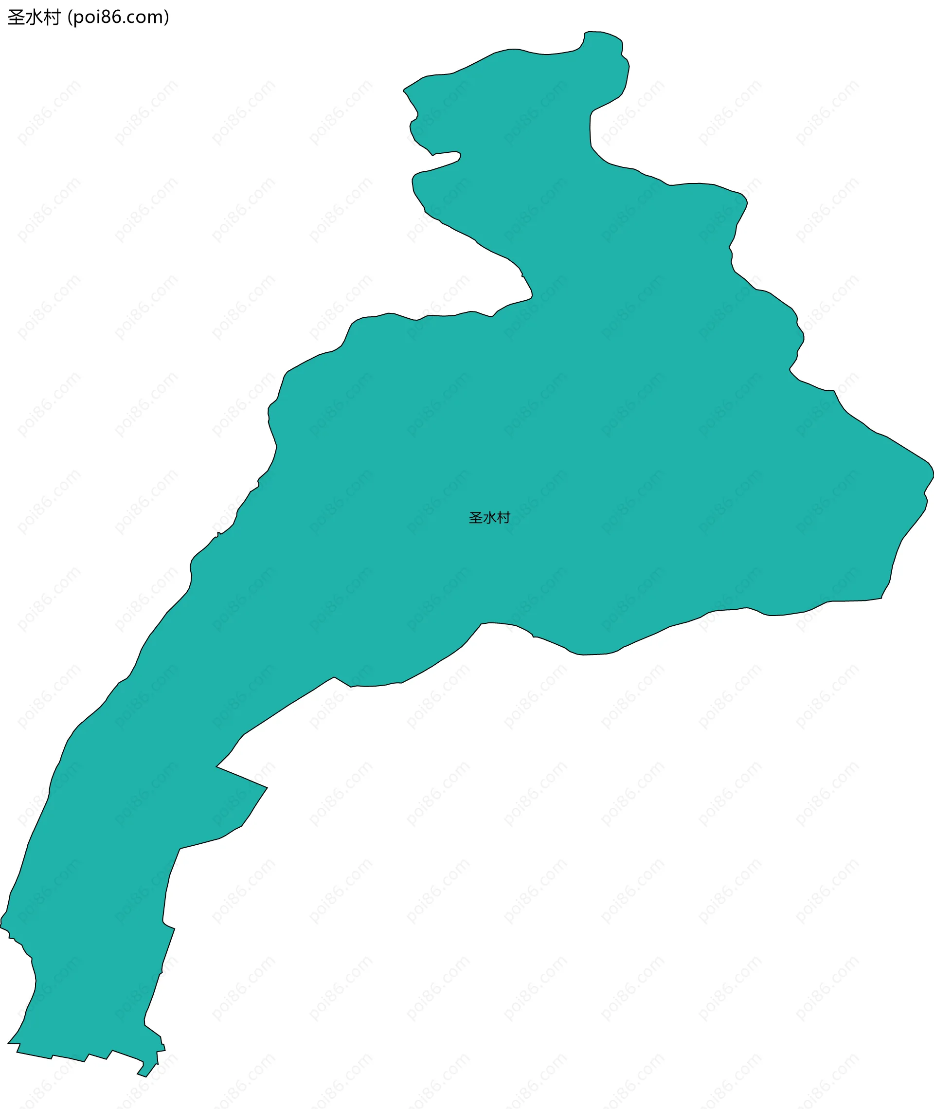 圣水村边界地图