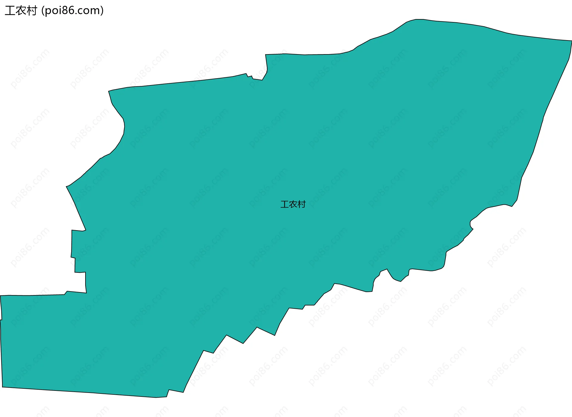 工农村边界地图