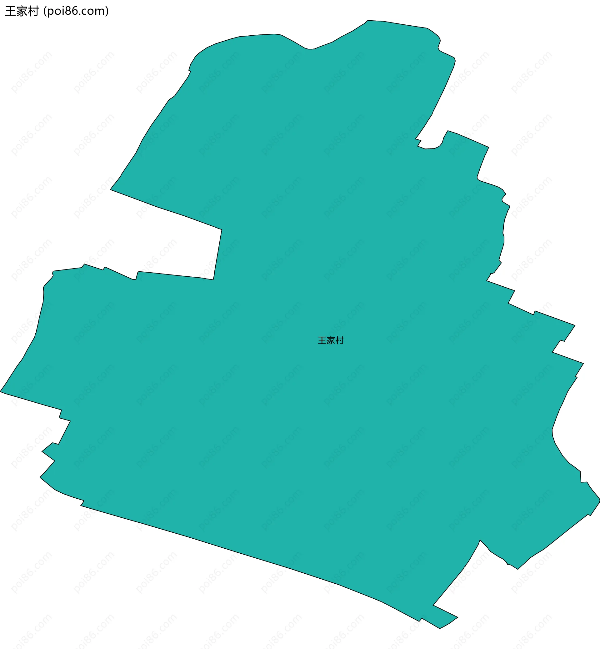 王家村边界地图