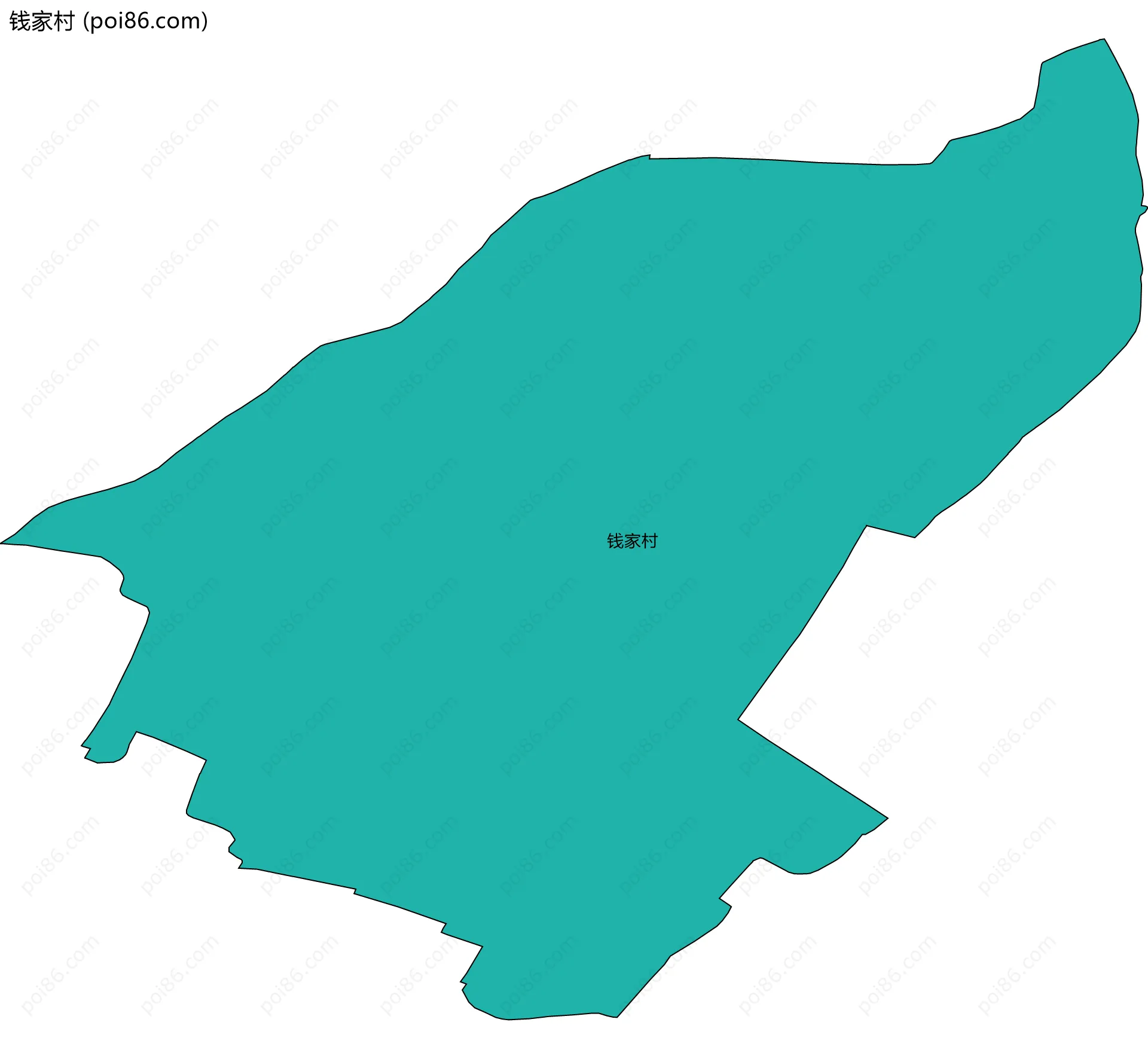 钱家村边界地图