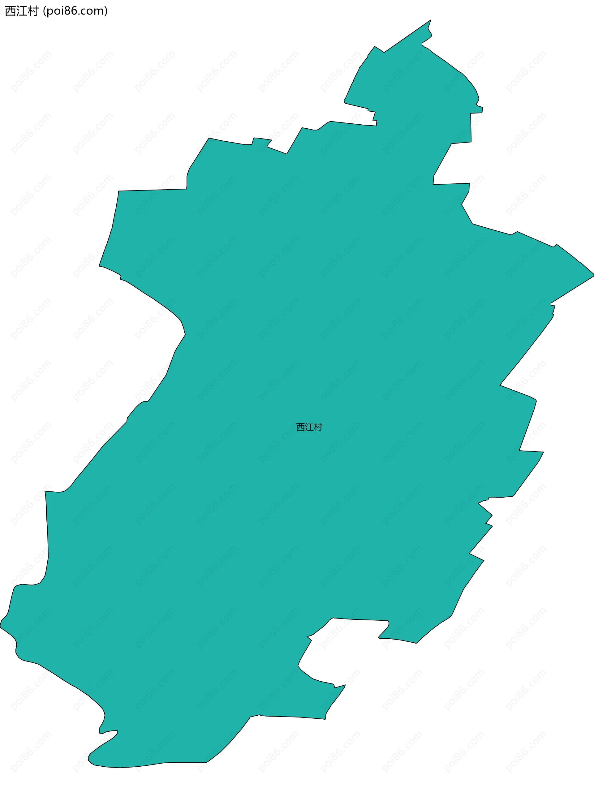 西江村边界地图