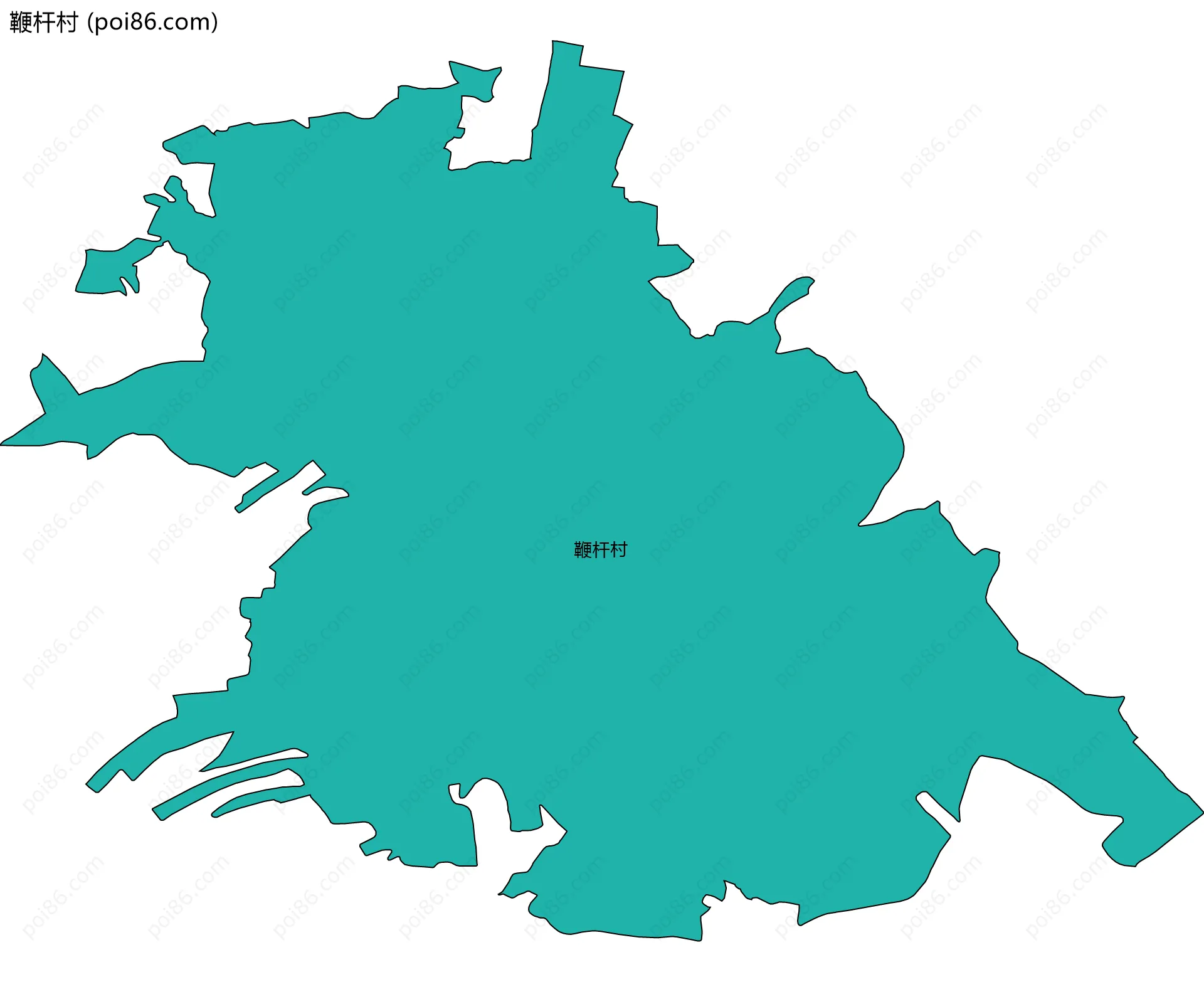 鞭杆村边界地图