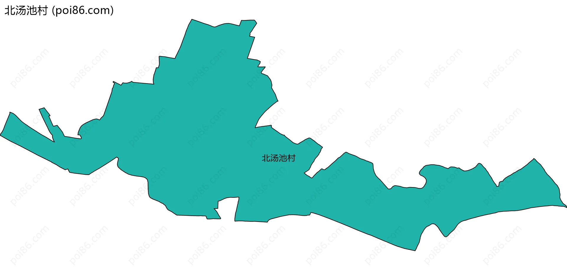 北汤池村边界地图