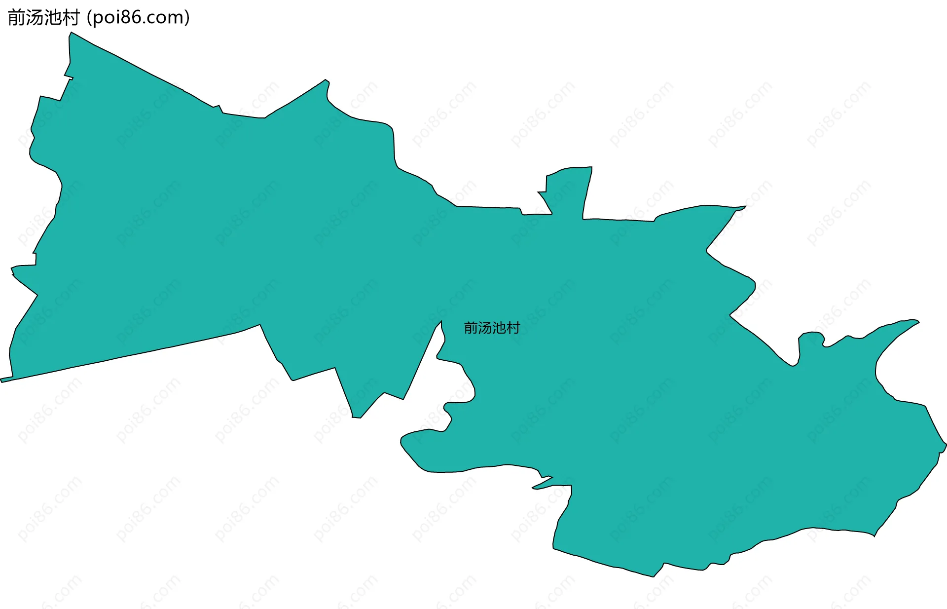 前汤池村边界地图