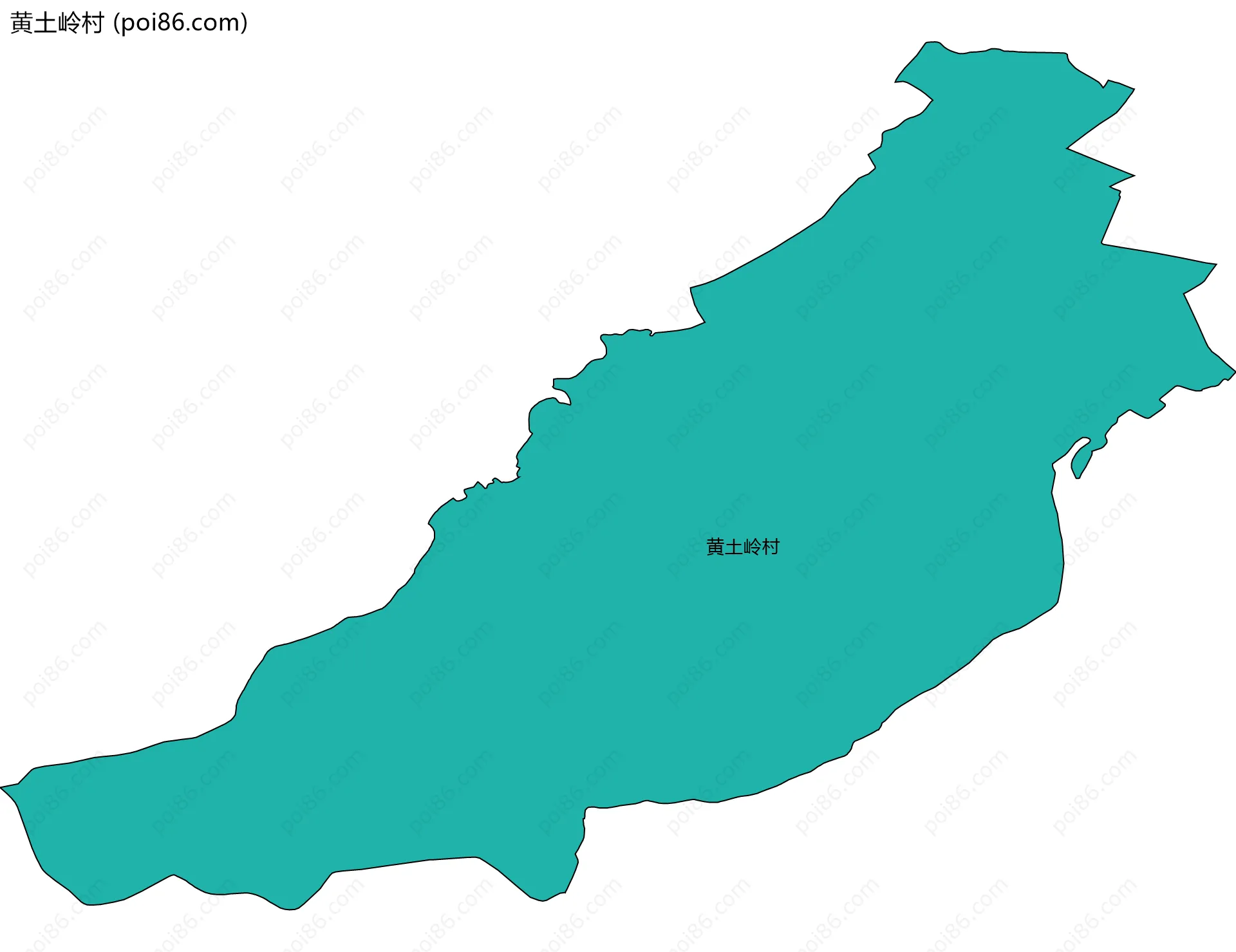 黄土岭村边界地图