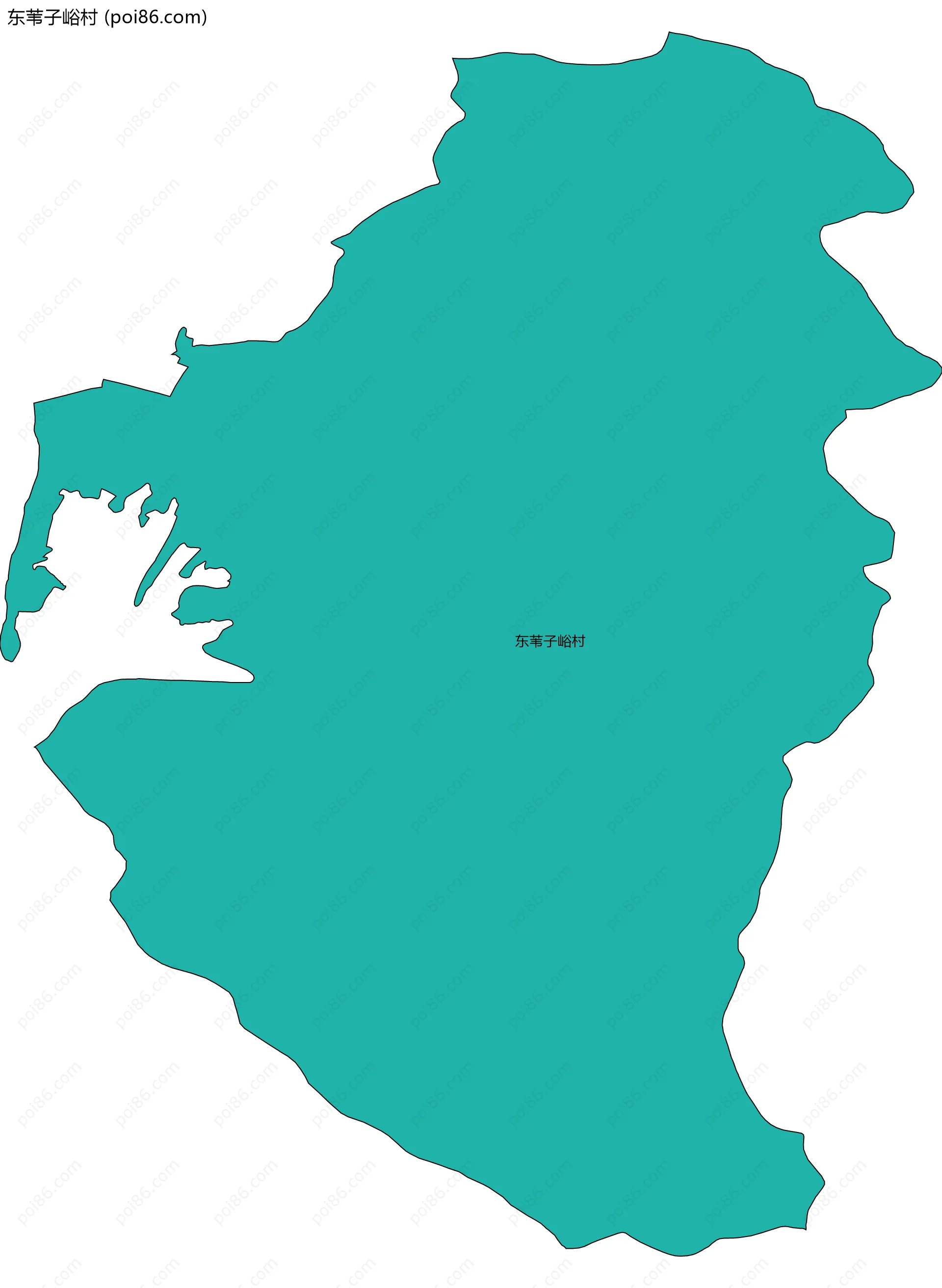 东苇子峪村边界地图