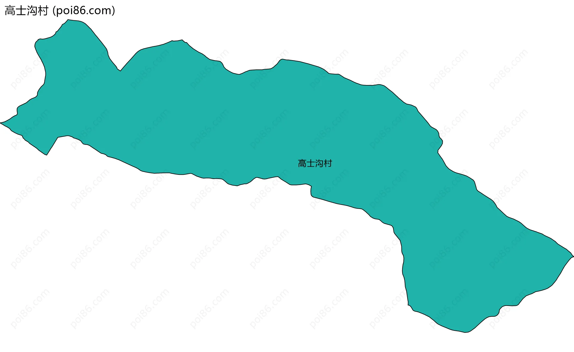 高士沟村边界地图