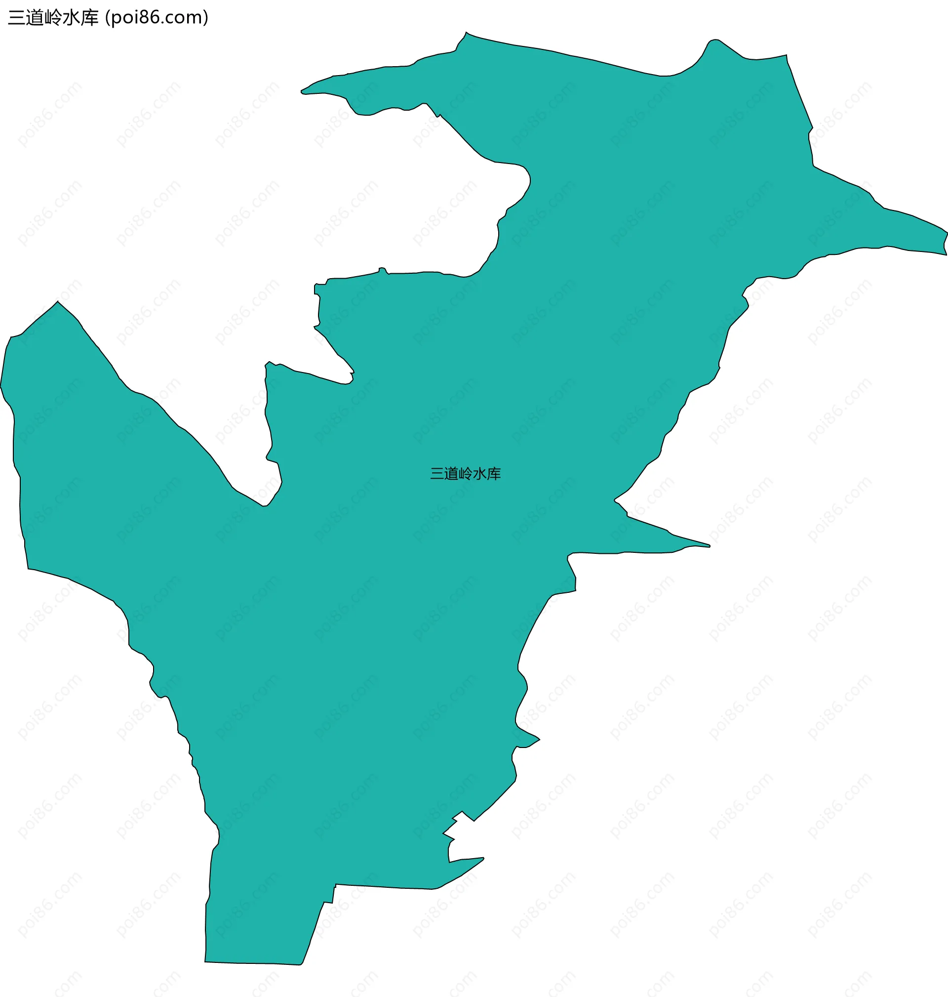 三道岭水库边界地图