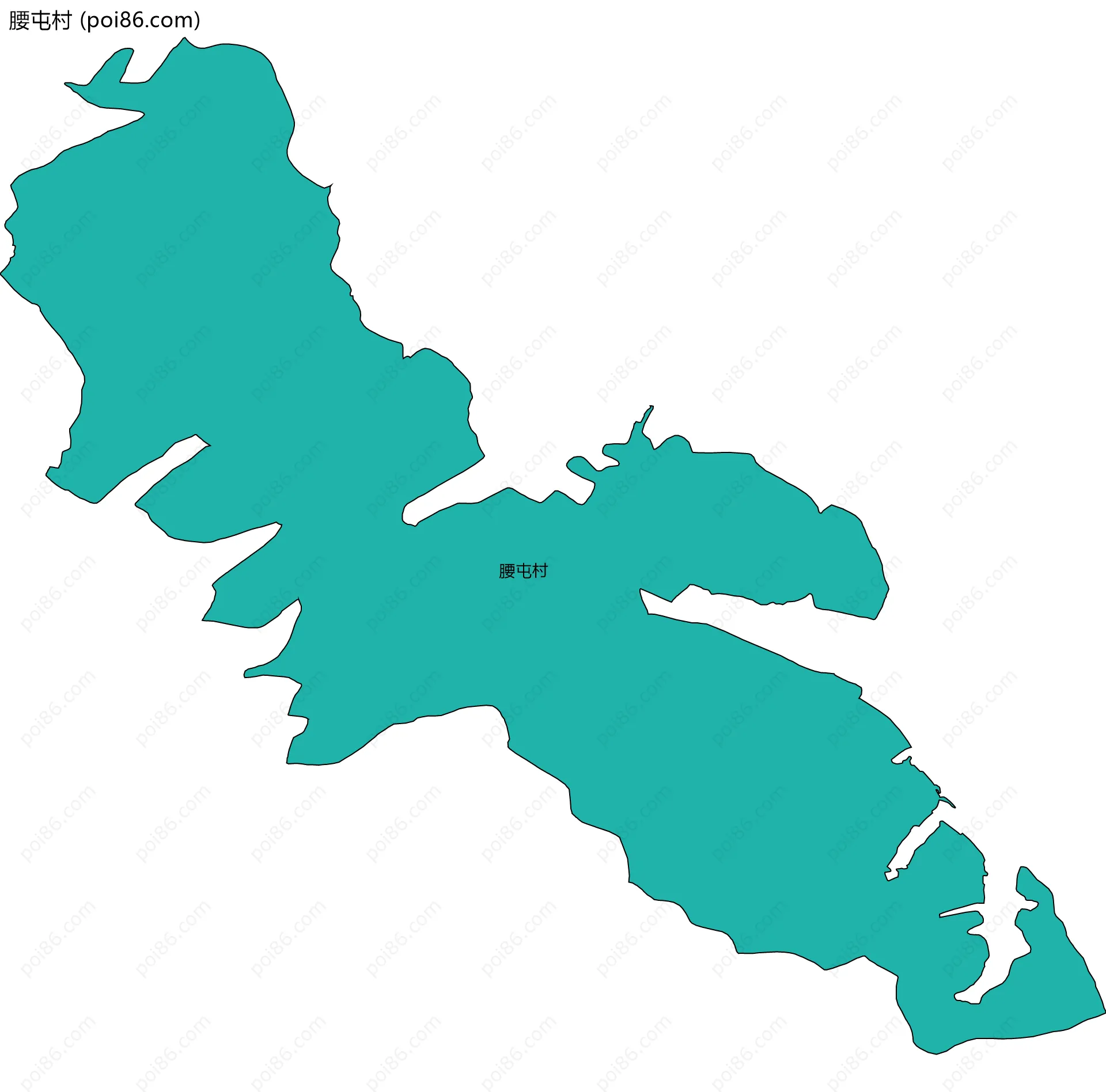 腰屯村边界地图