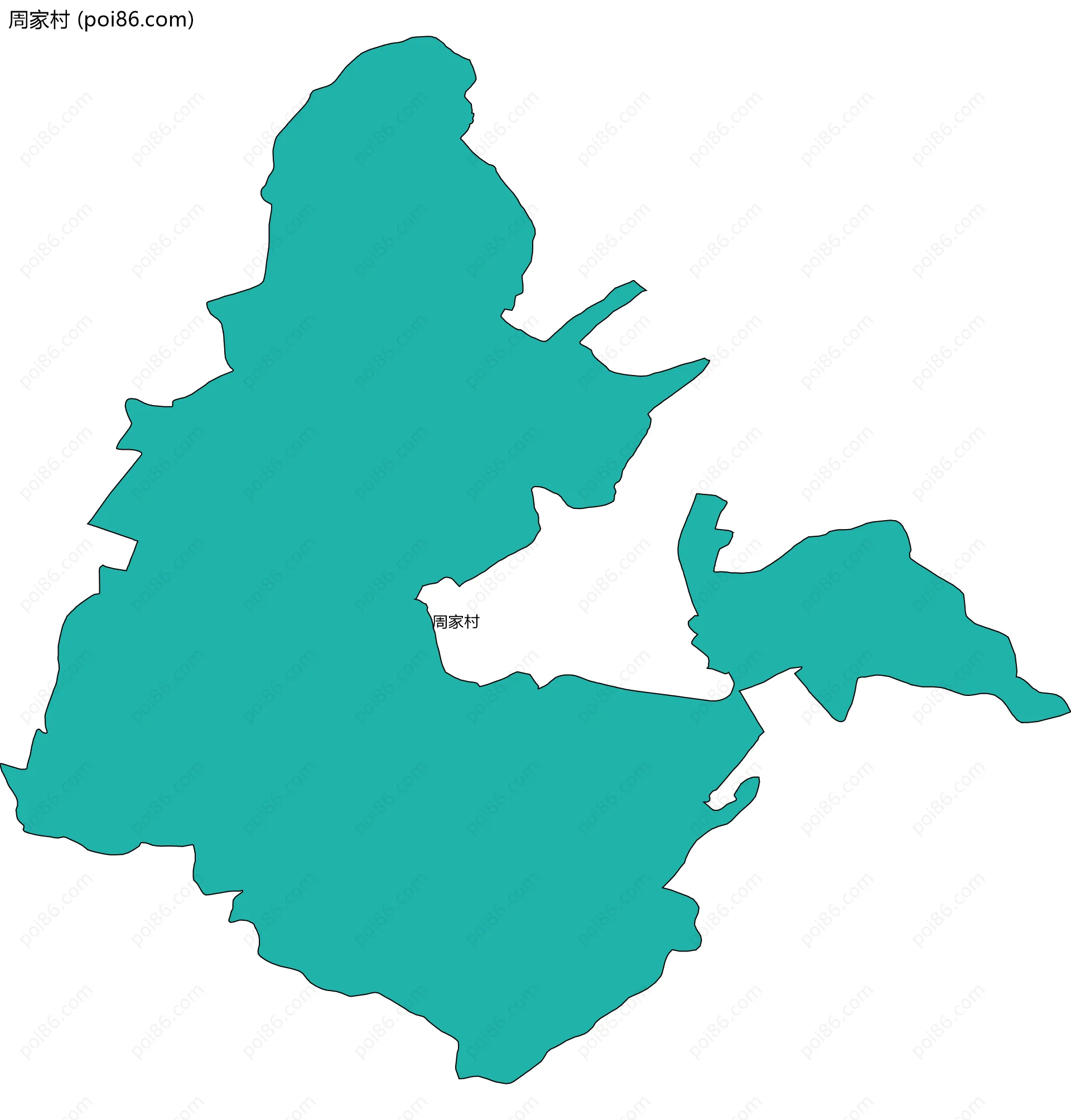 周家村边界地图