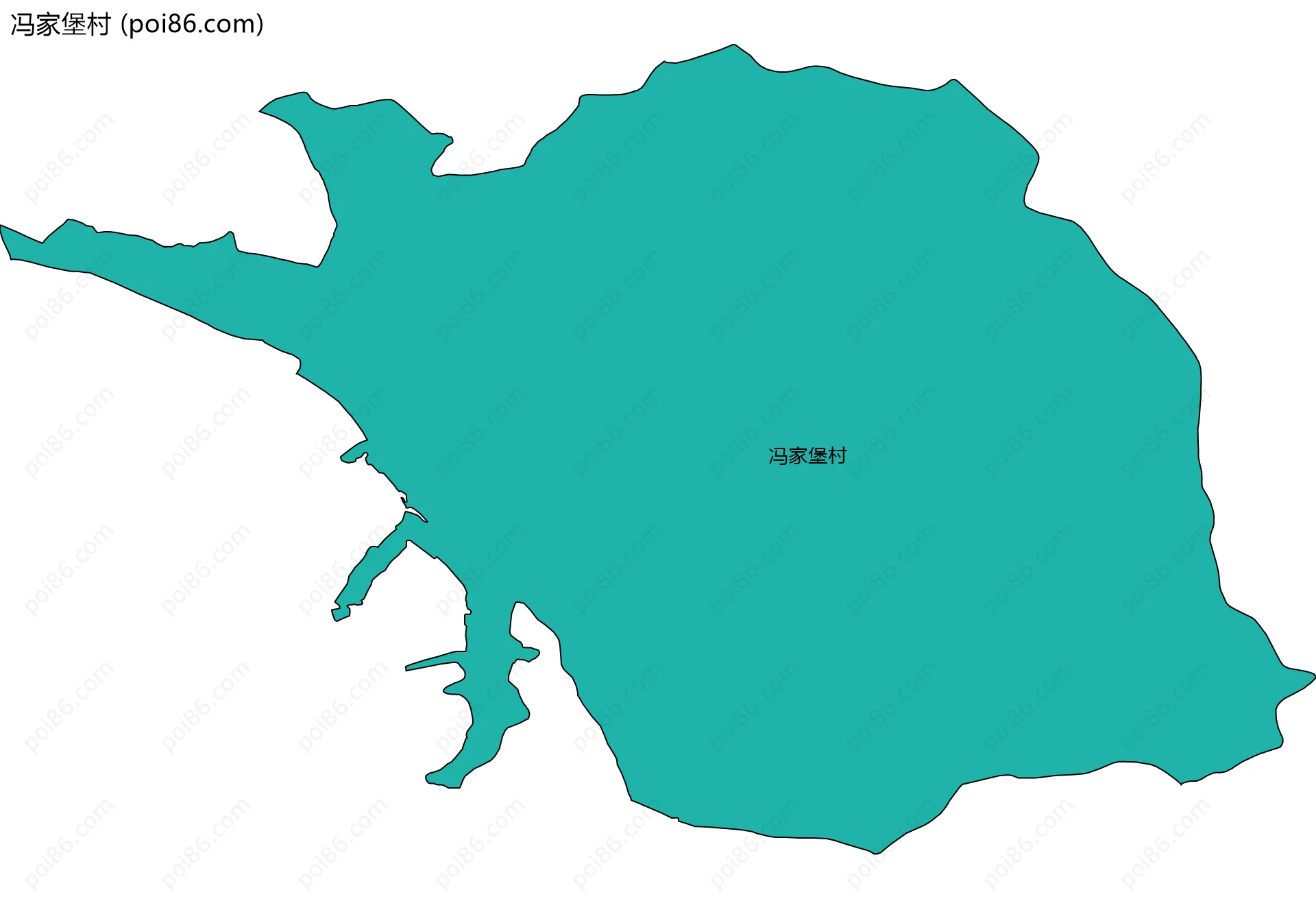 冯家堡村边界地图