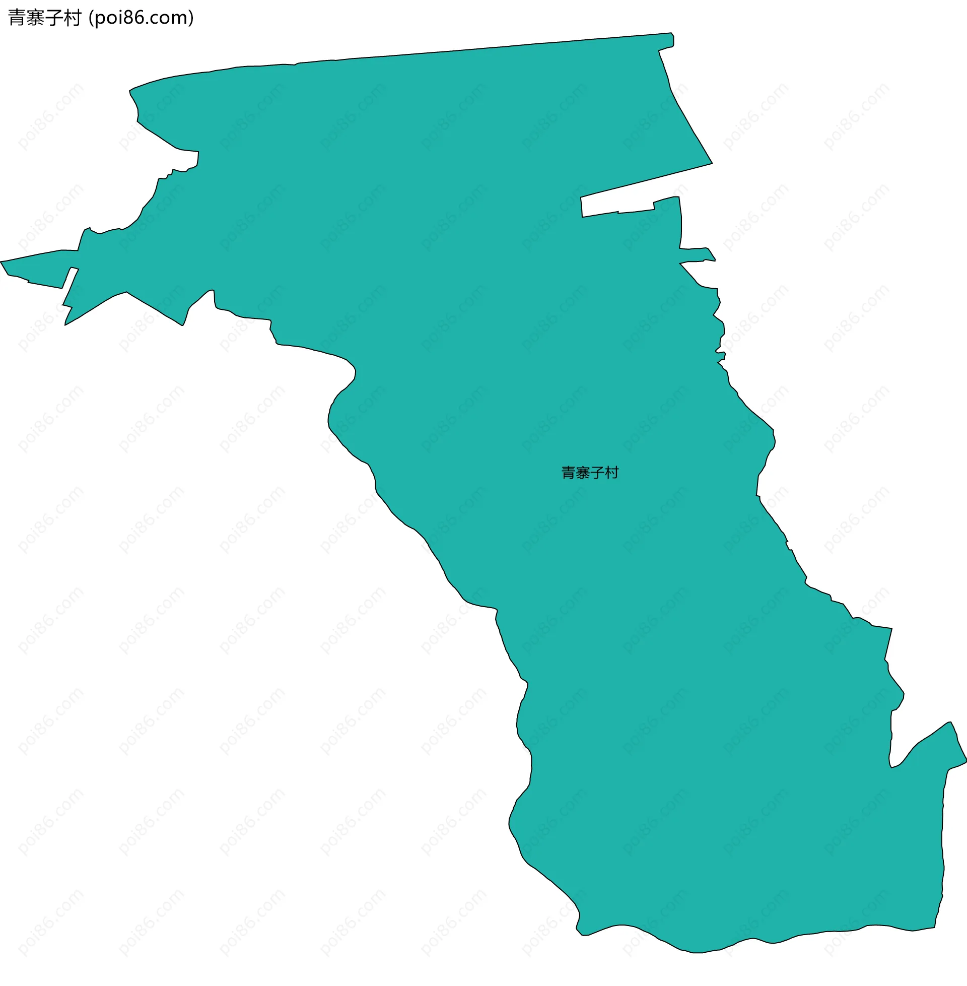 青寨子村边界地图