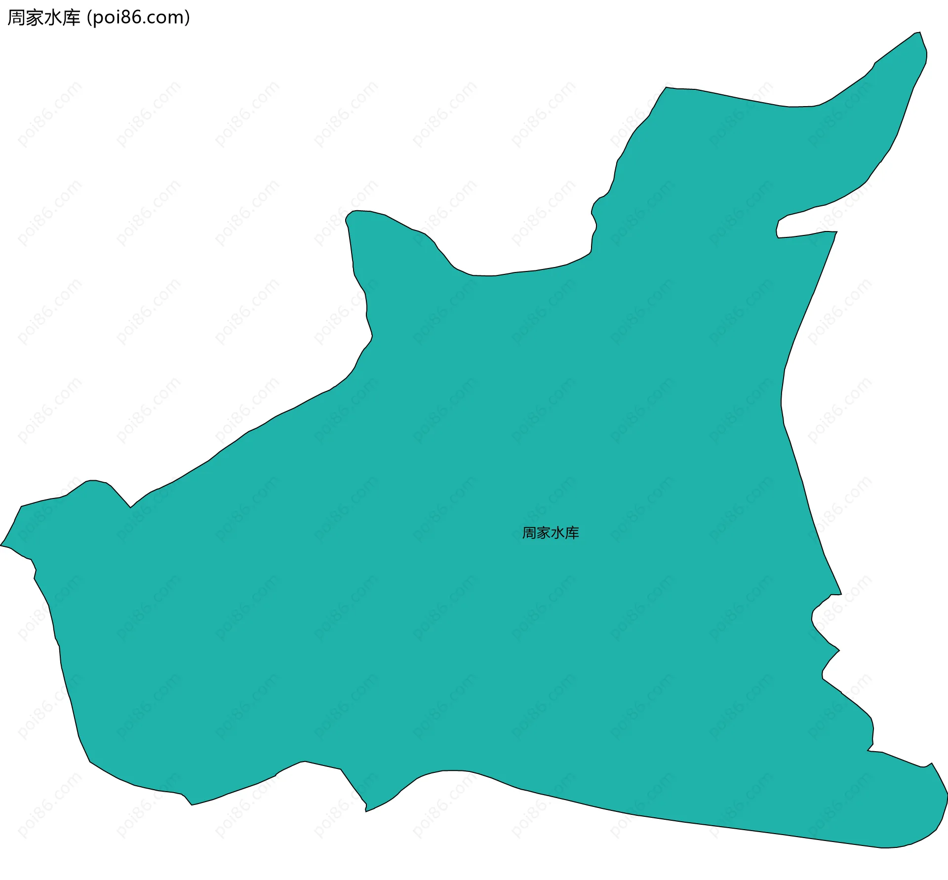 周家水库边界地图