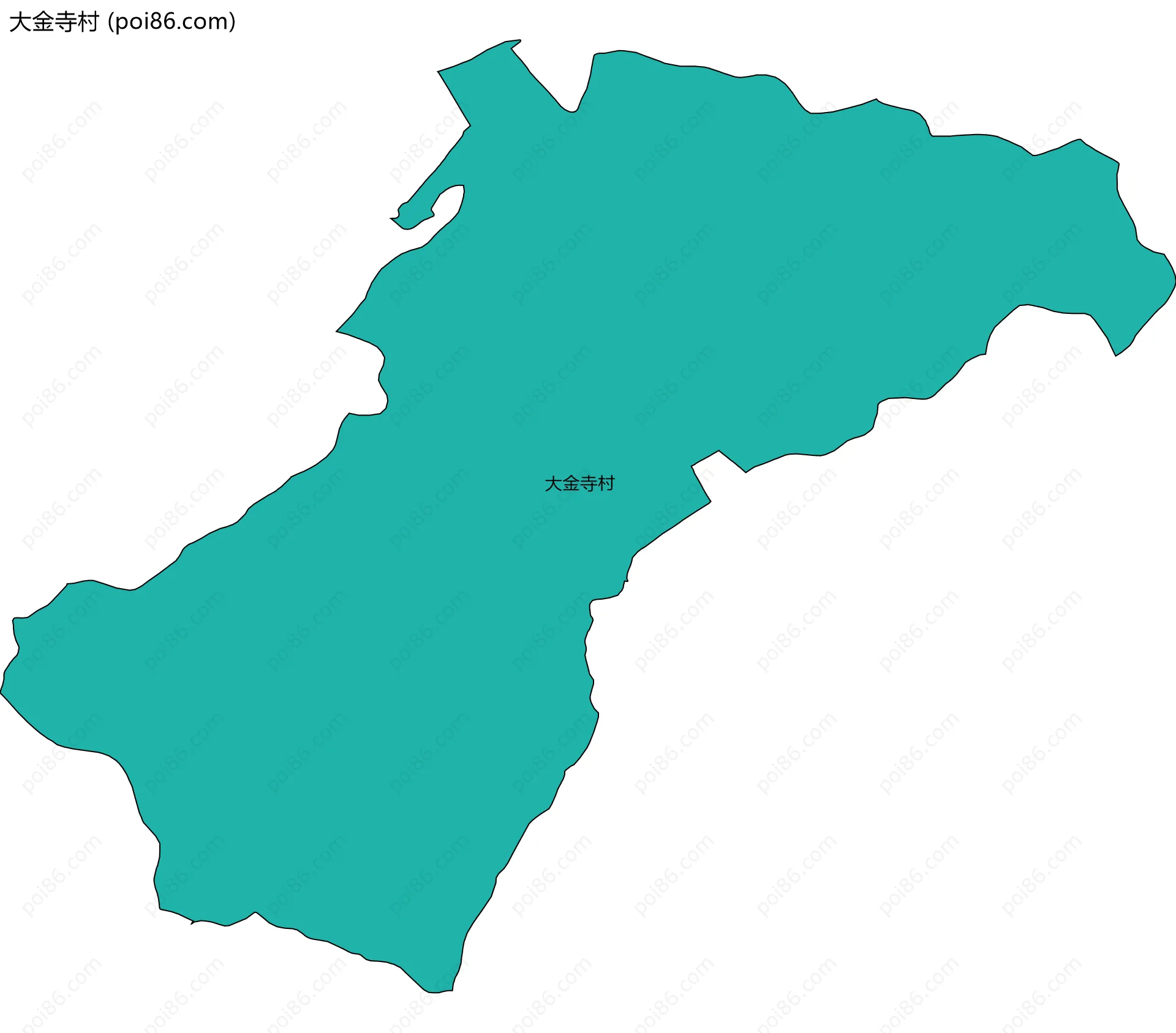 大金寺村边界地图