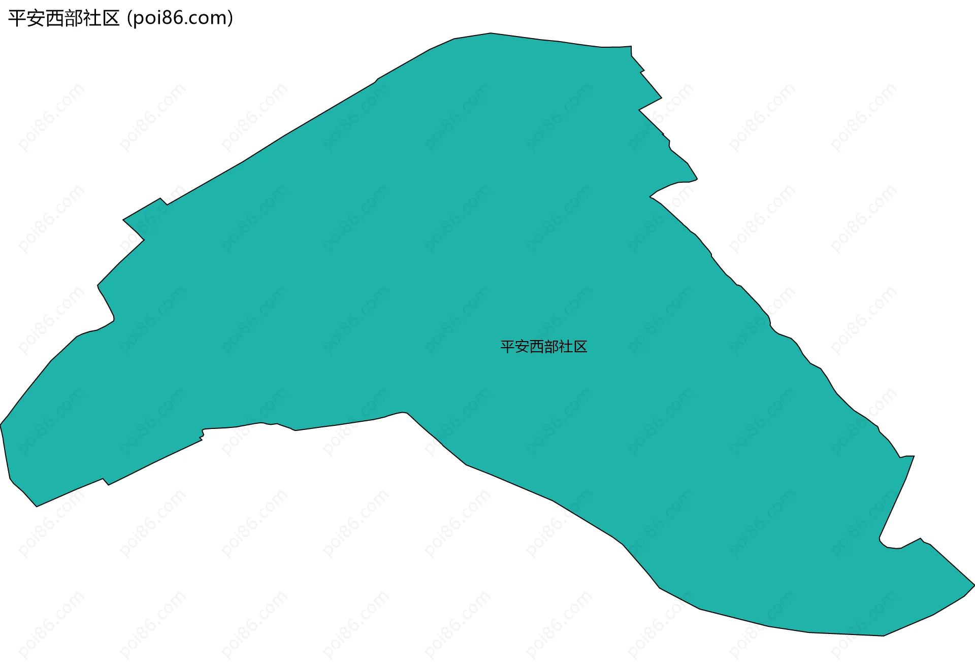平安西部社区边界地图