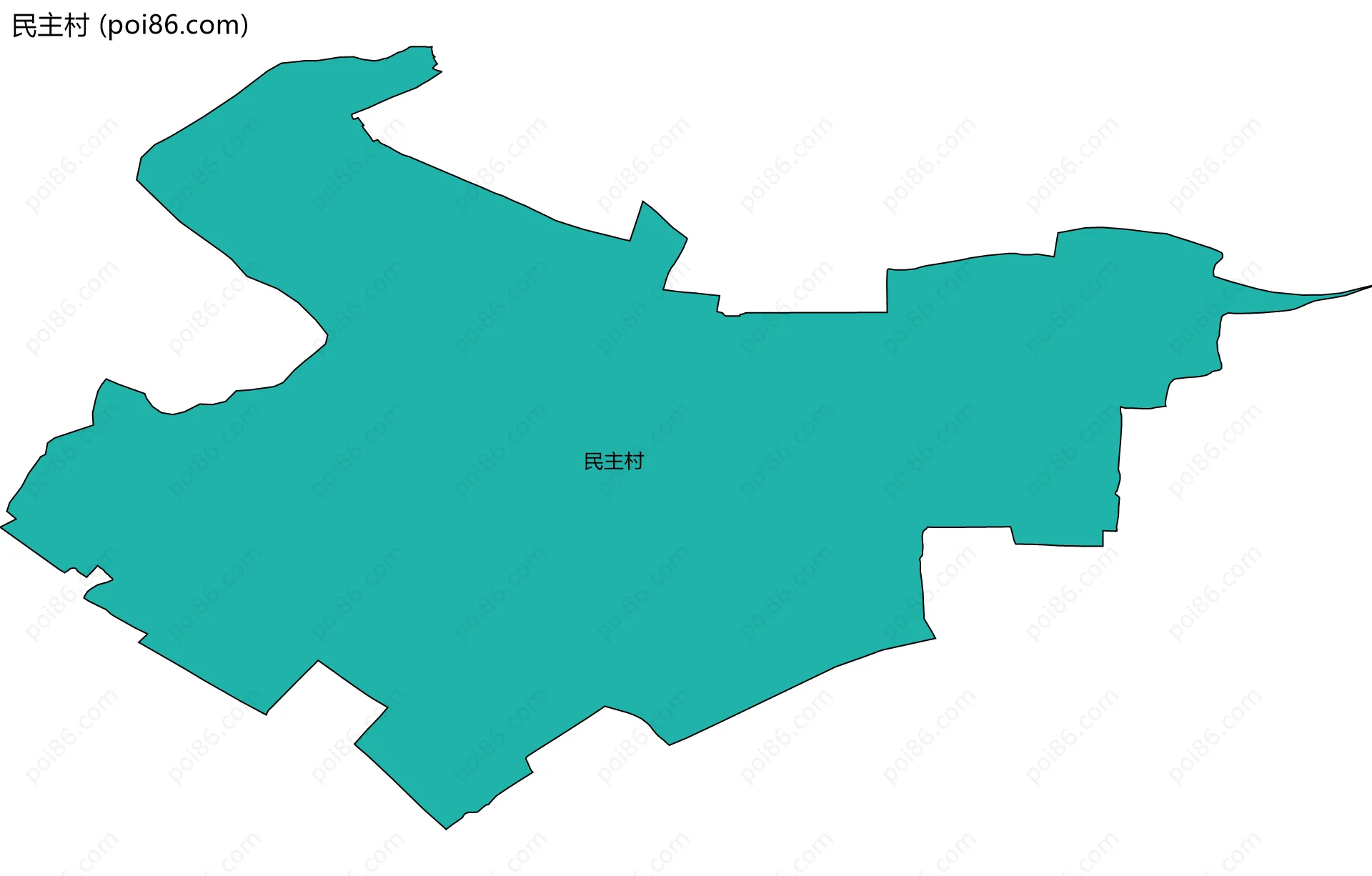 民主村边界地图