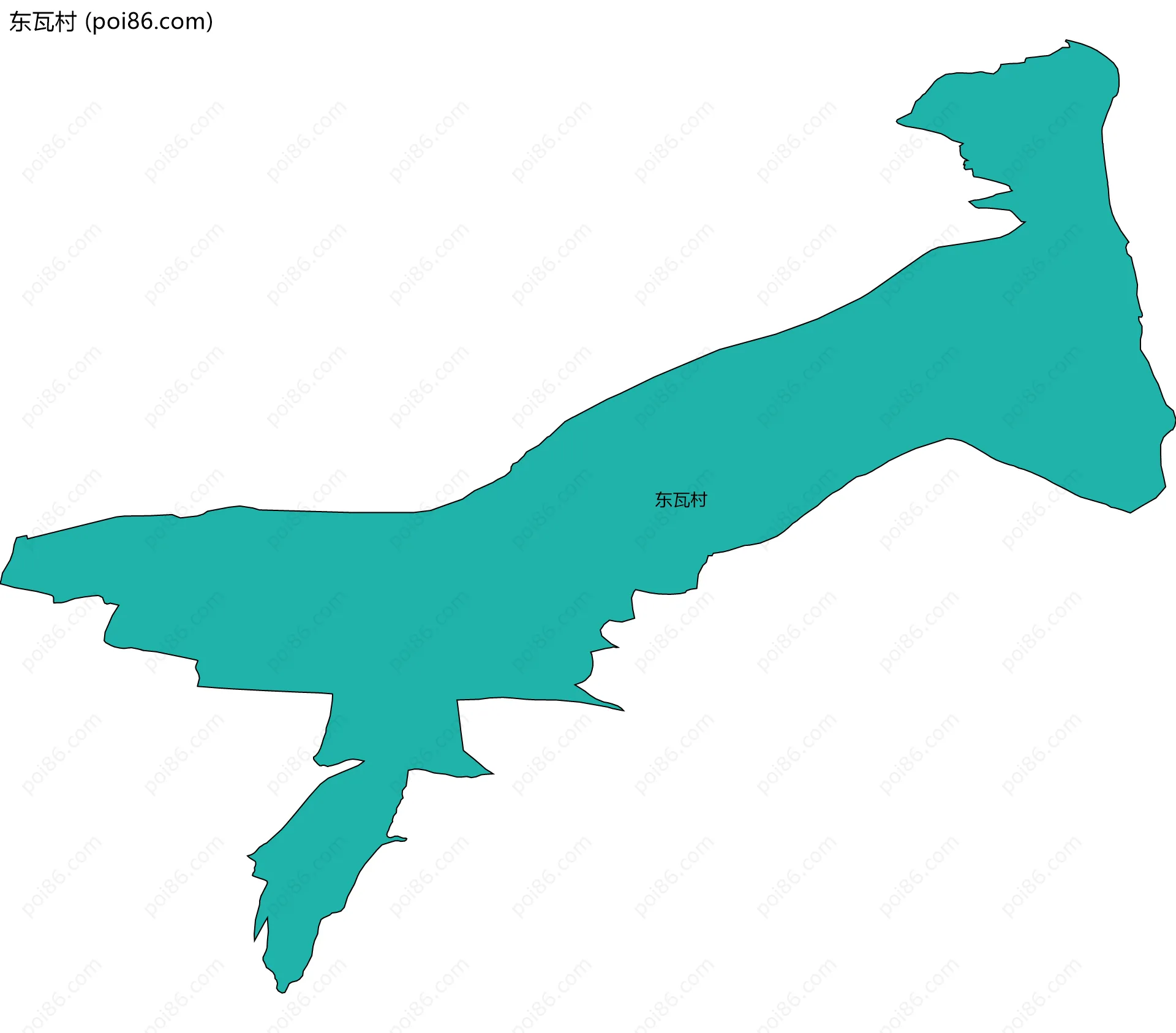 东瓦村边界地图