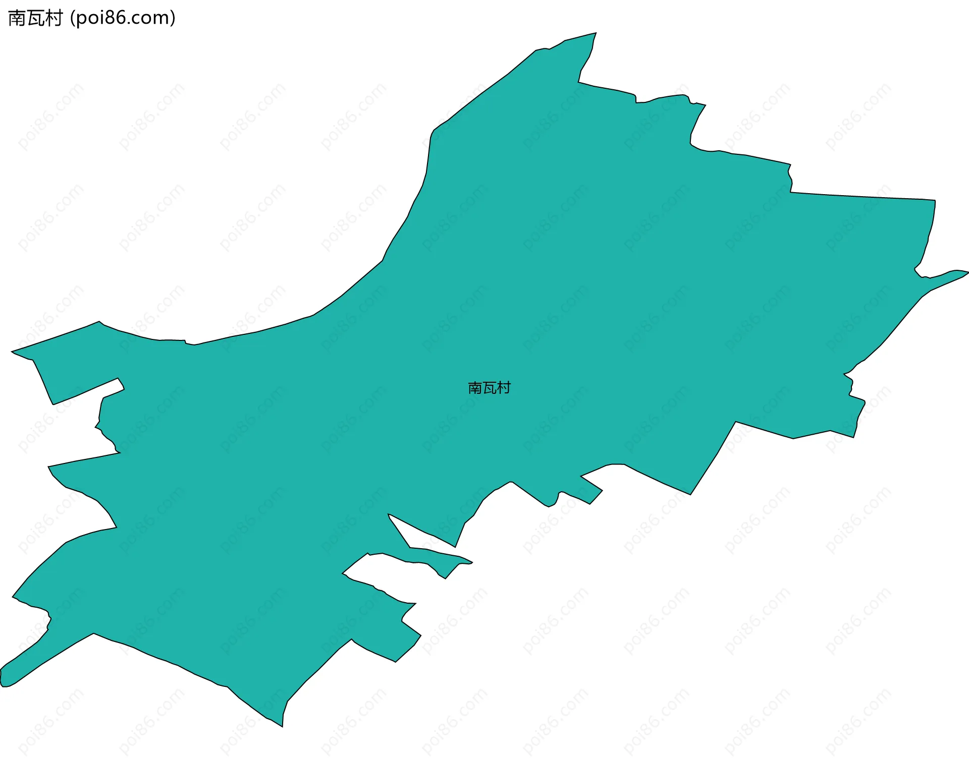 南瓦村边界地图
