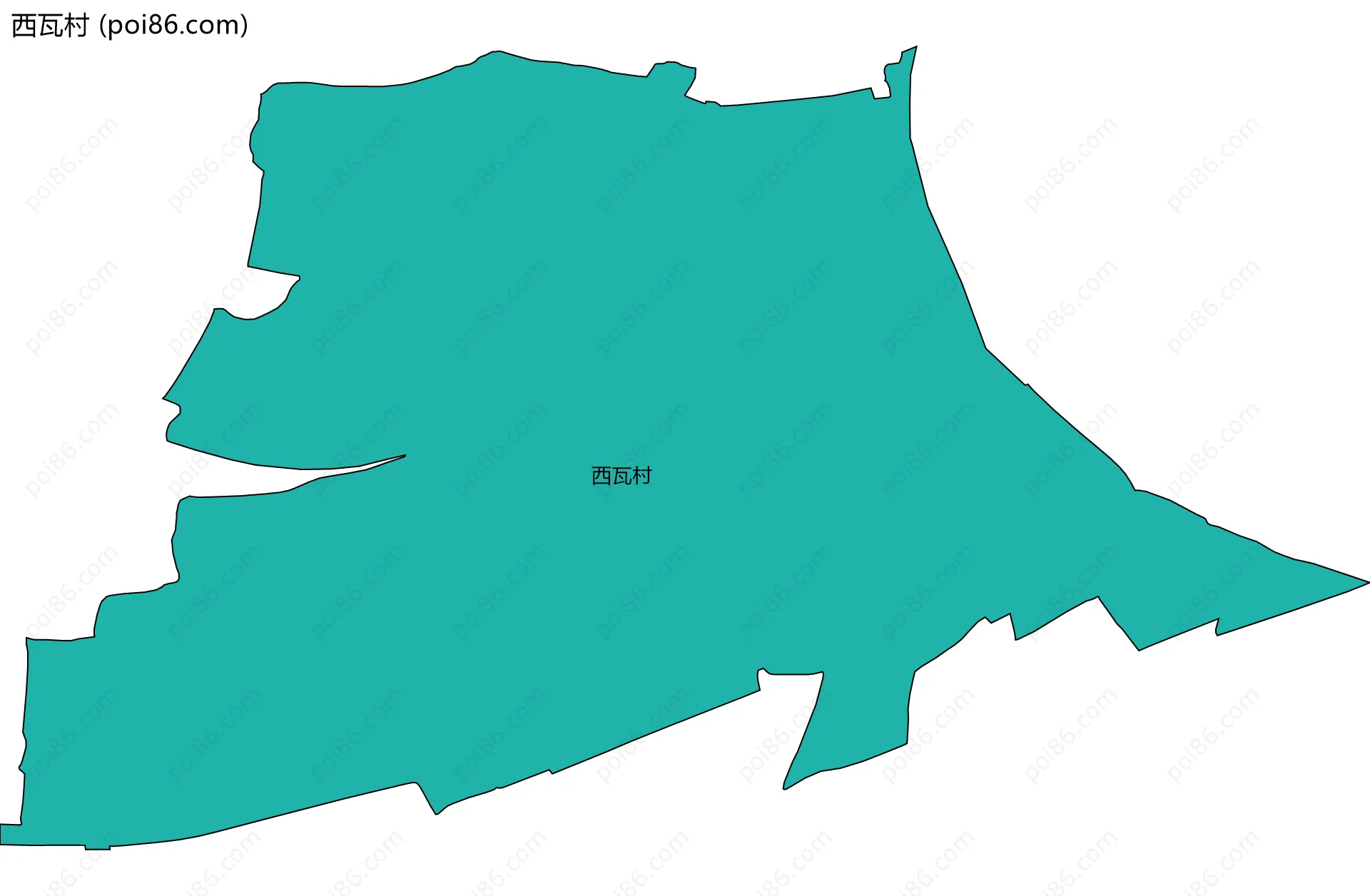 西瓦村边界地图