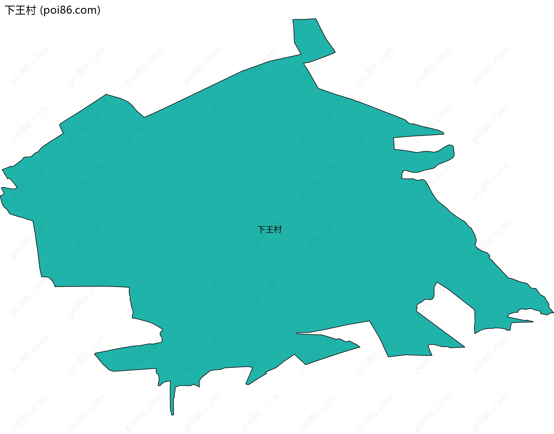 下王村边界地图