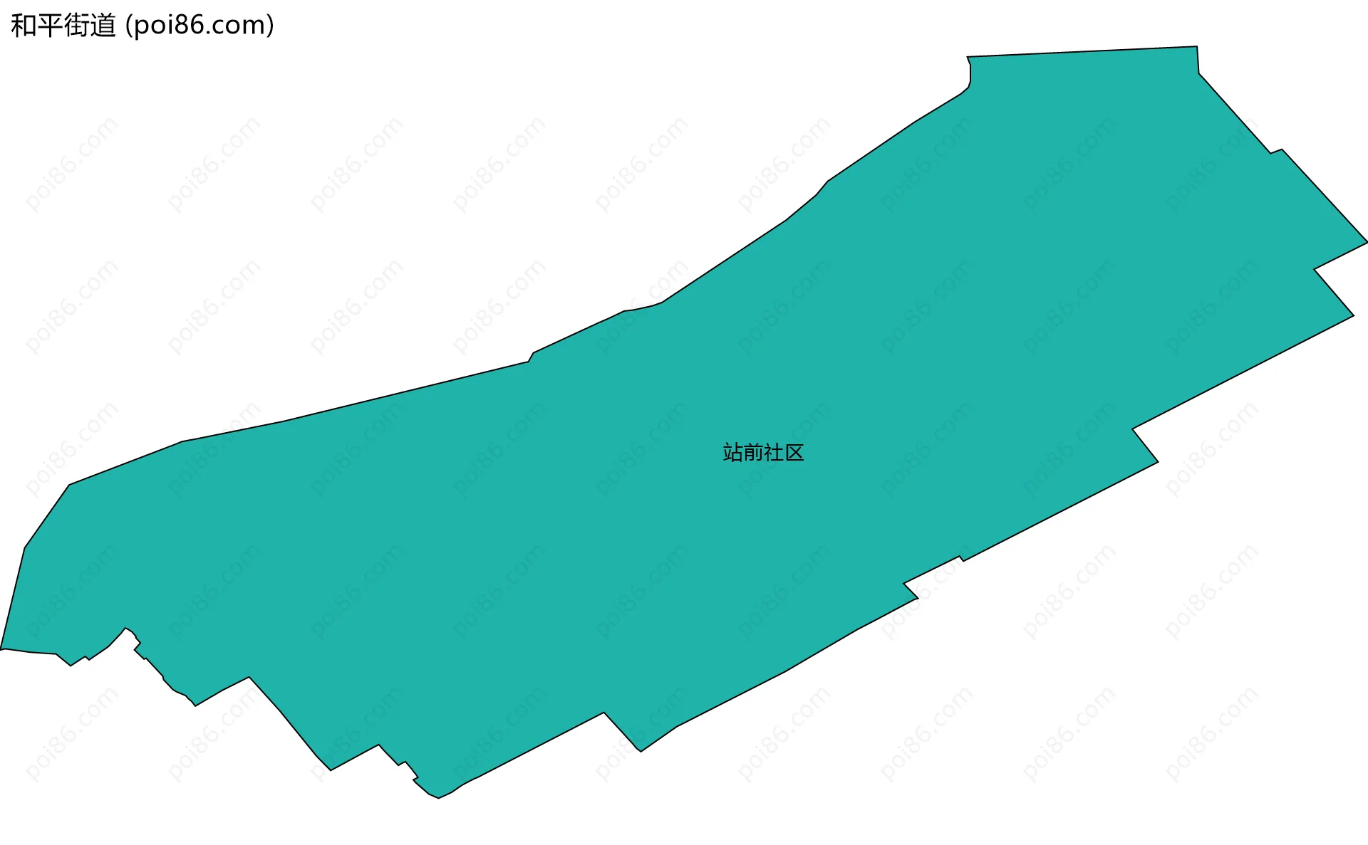 和平街道边界地图(五级行政区划)