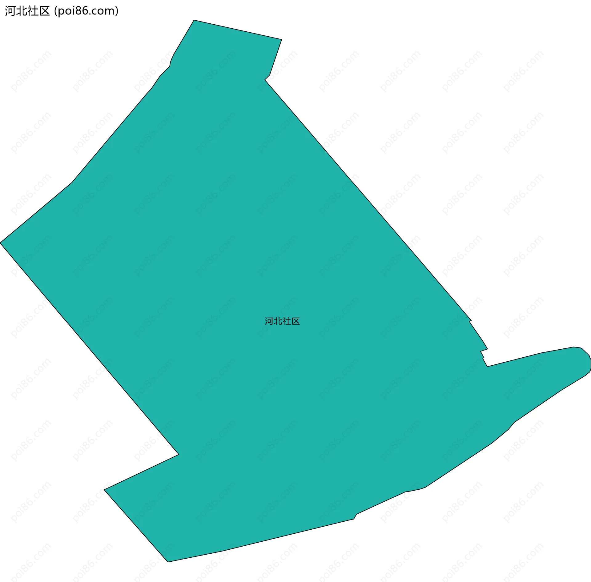 河北社区边界地图