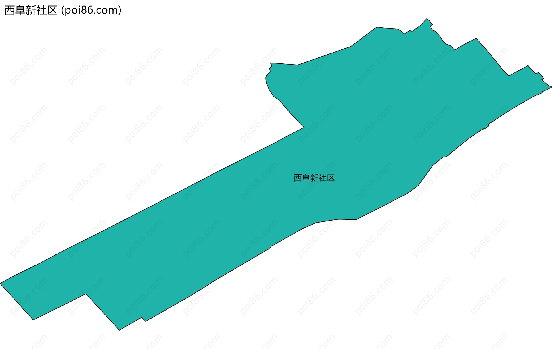 西阜新社区边界地图