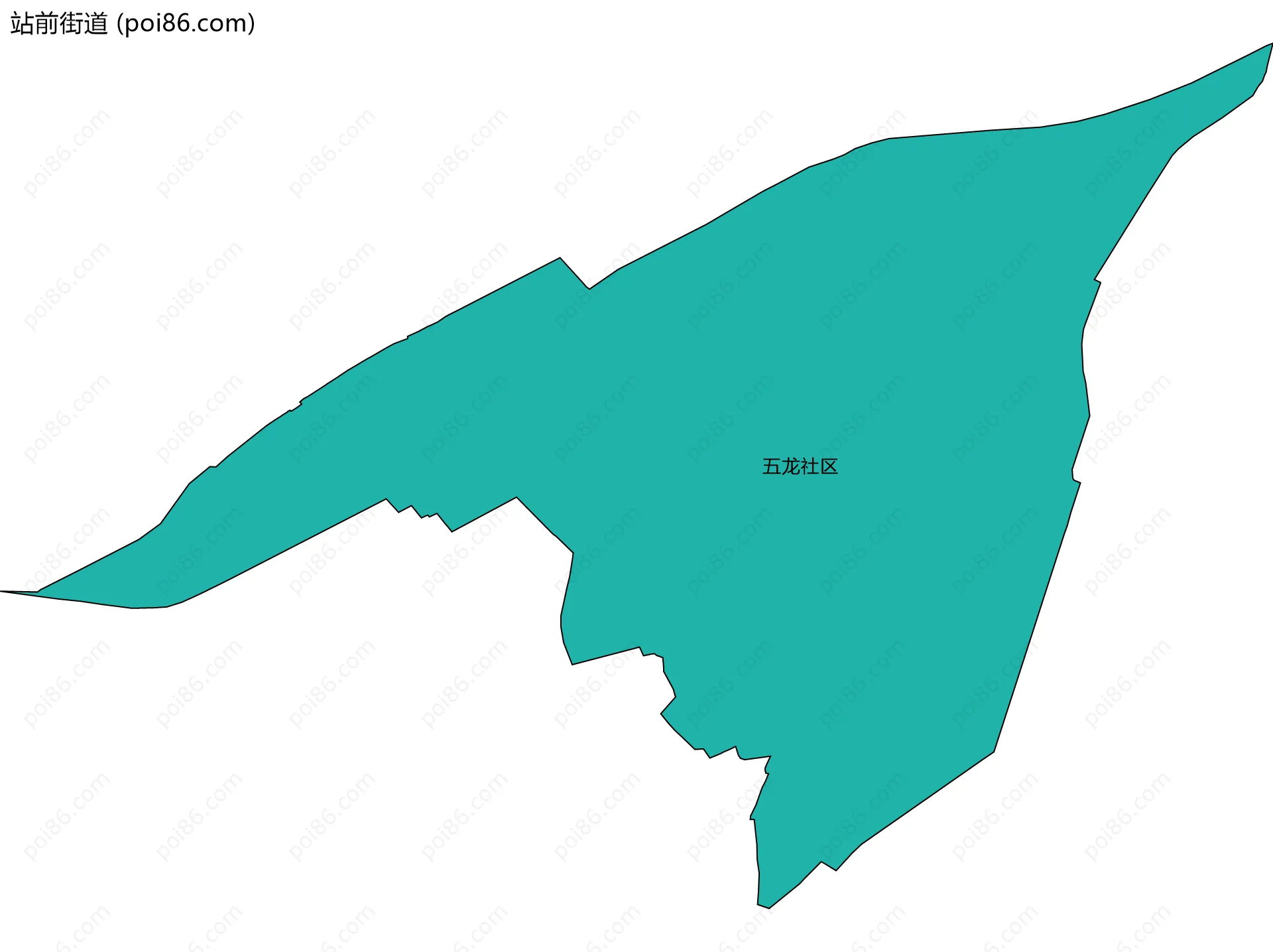 站前街道边界地图(五级行政区划)