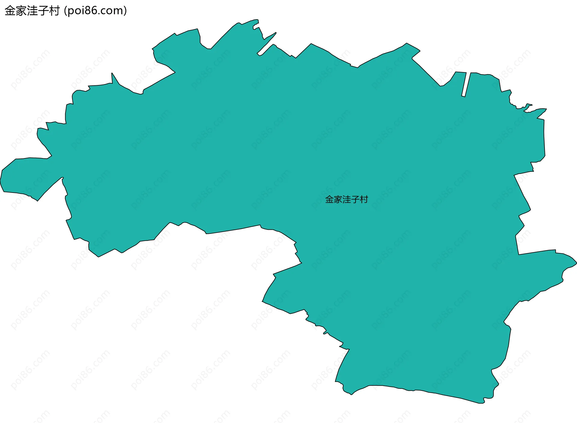 金家洼子村边界地图