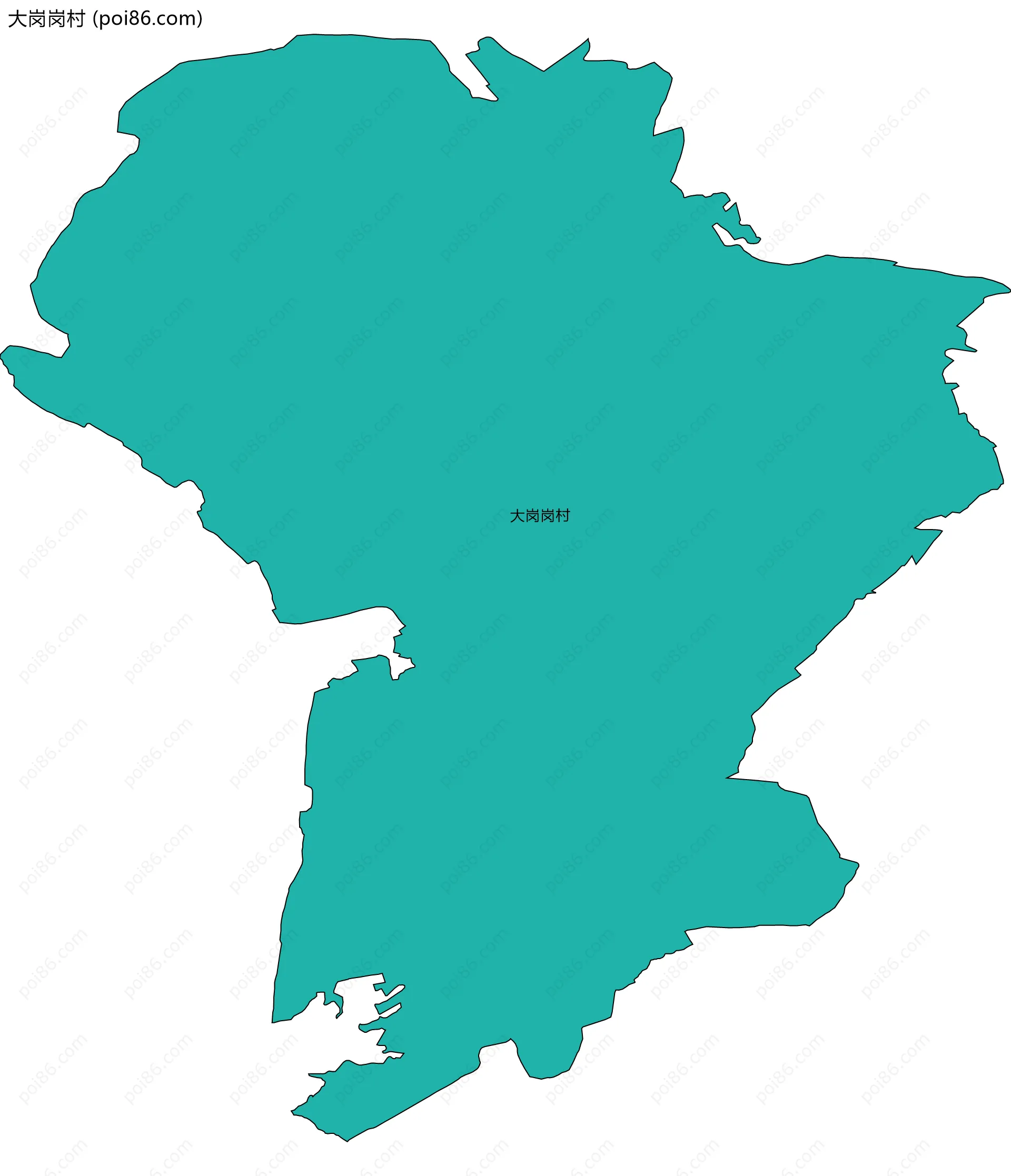 大岗岗村边界地图