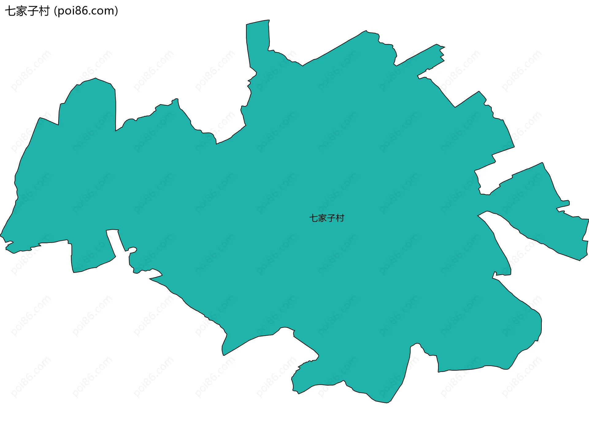 七家子村边界地图