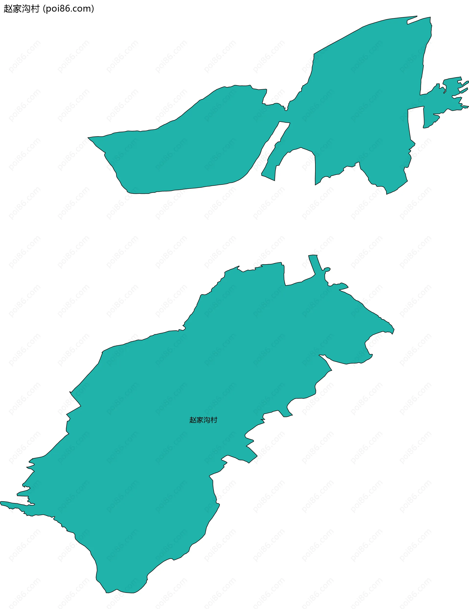 赵家沟村边界地图