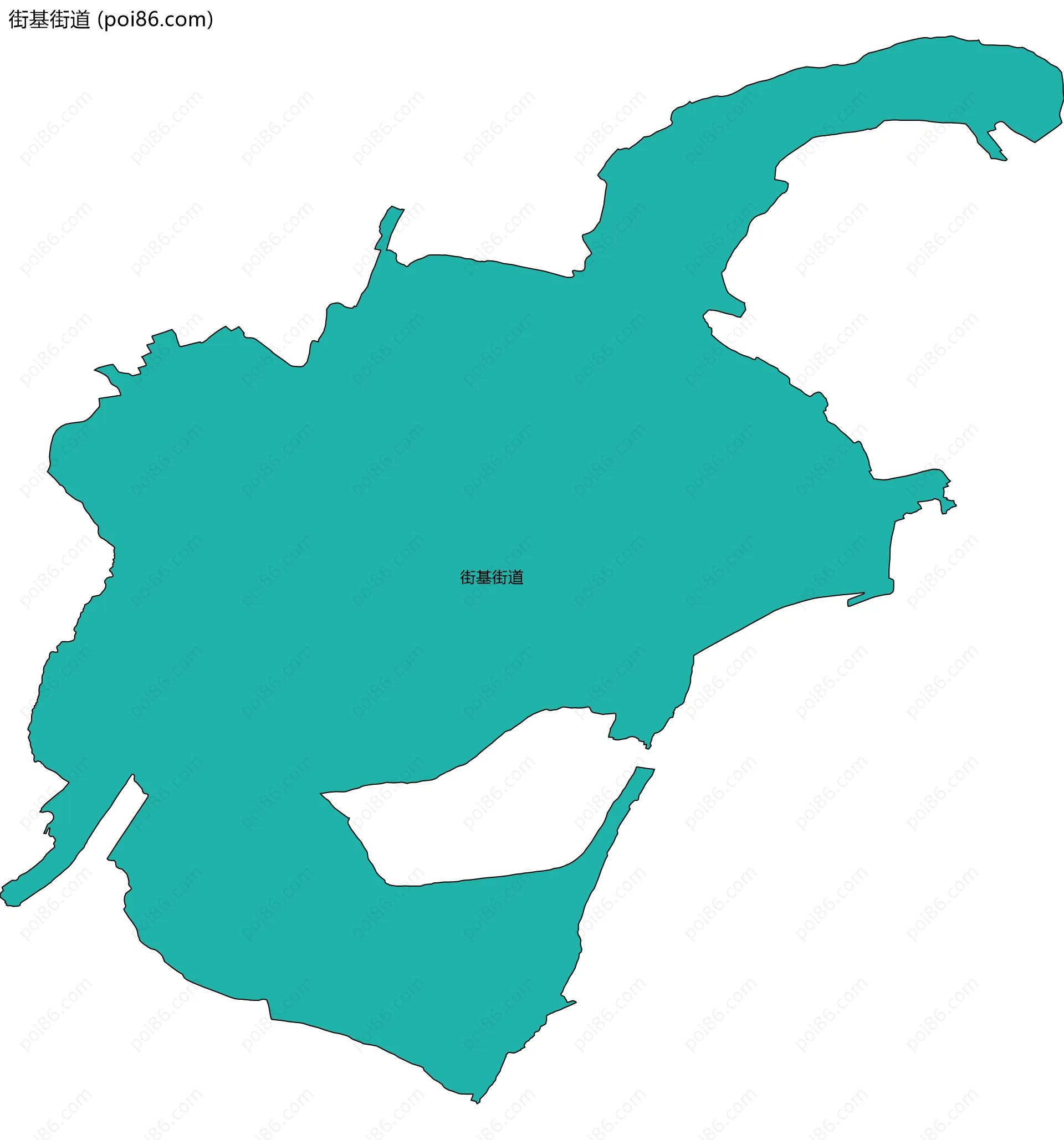 街基街道边界地图