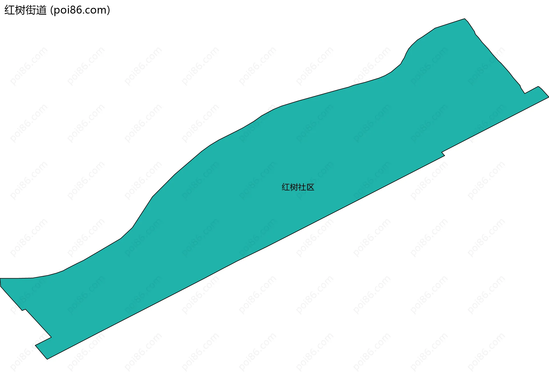 红树街道边界地图(五级行政区划)