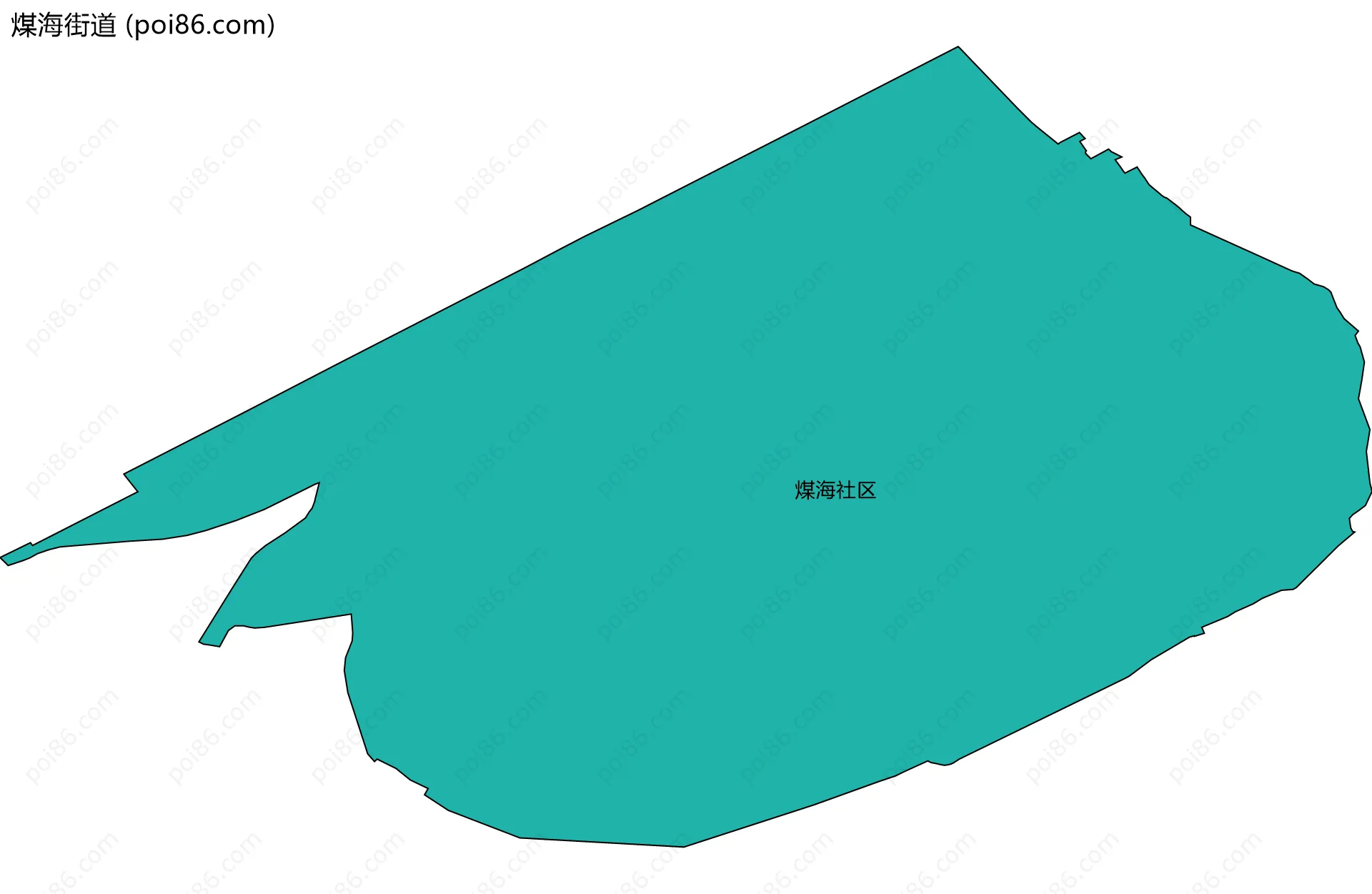 煤海街道边界地图(五级行政区划)